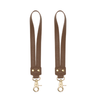 Free matching Chocolate Vegan Leather Pram Straps