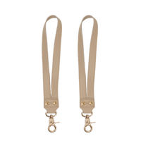 Free matching Taupe Vegan Leather Pram Straps