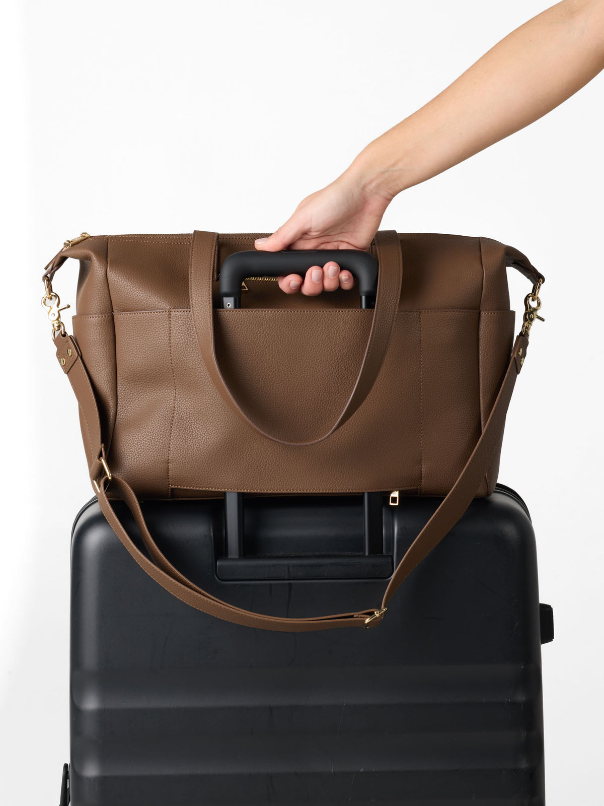 Ultimate Nappy Bag Bundle - Chocolate Vegan Leather
