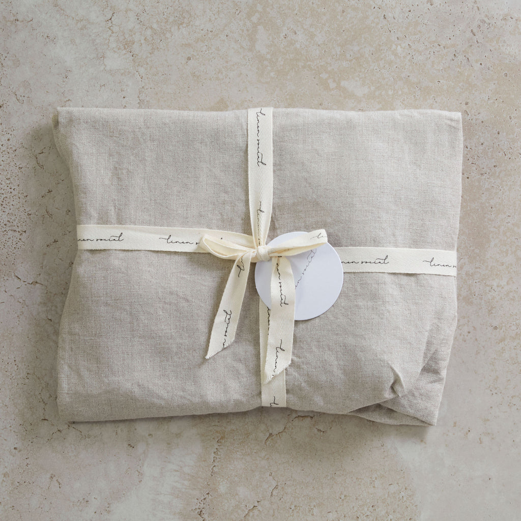 Natural Linen Bassinet Sheet