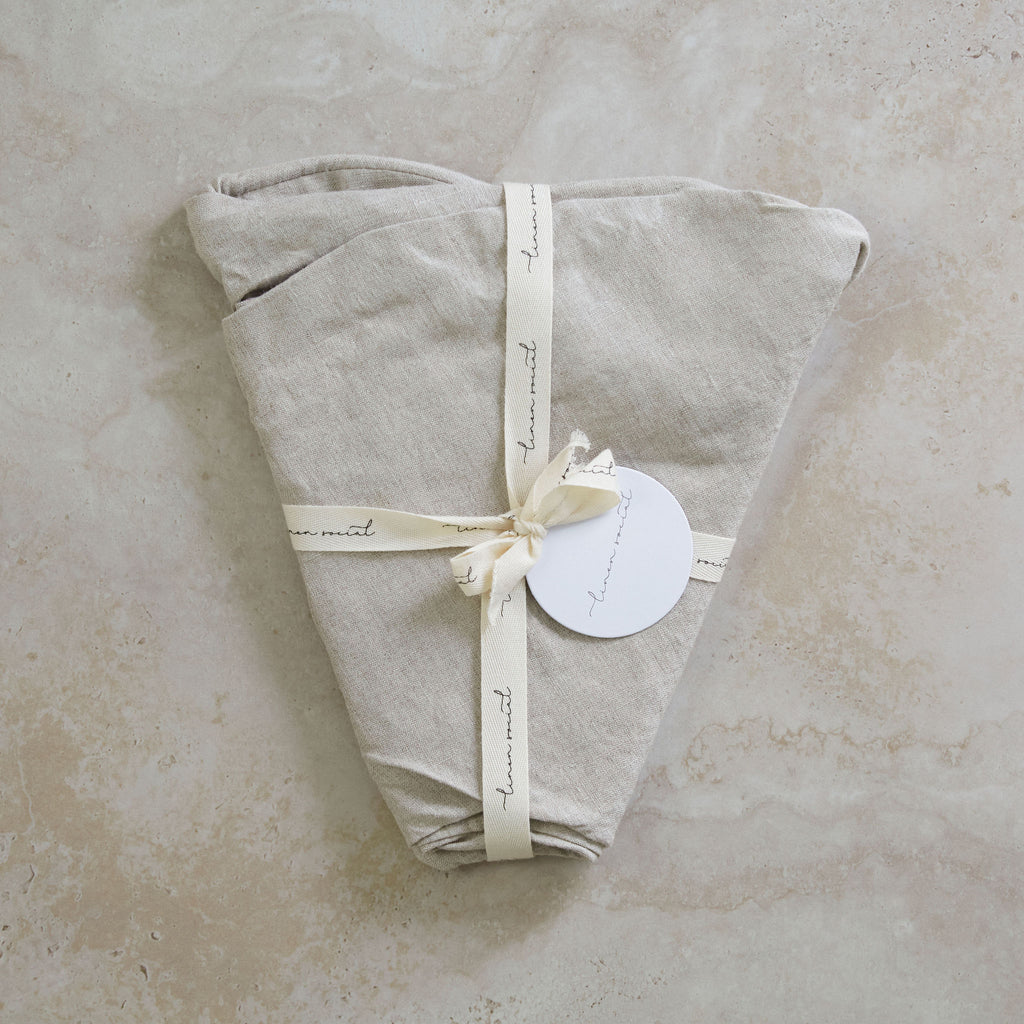 Linen Nursing Pillow Cover - Natural