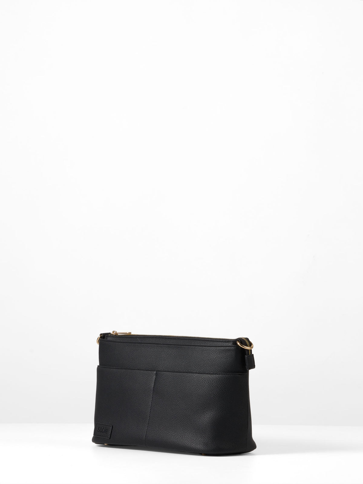 Pram Caddy Bag - Black Vegan Leather