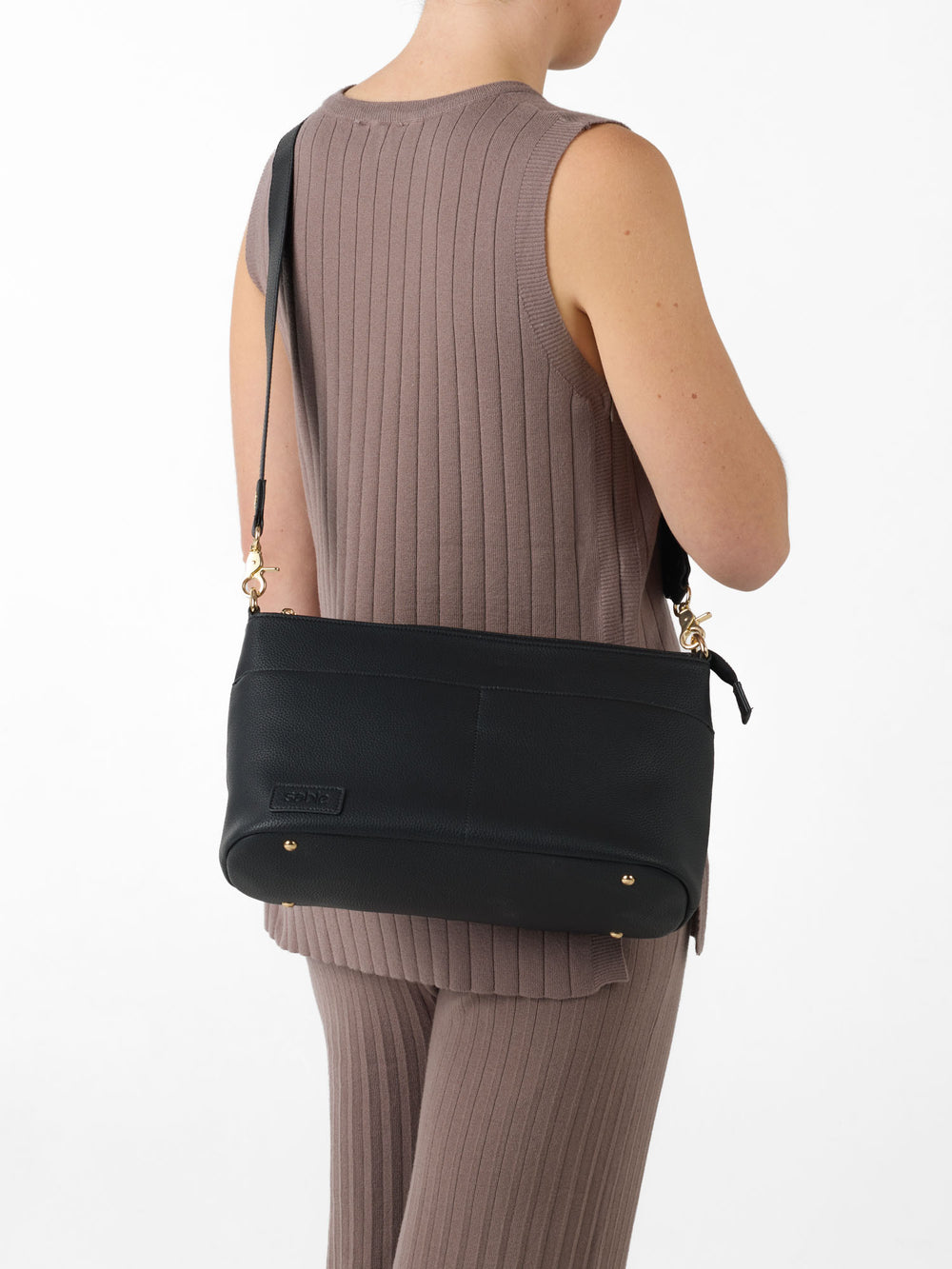 Signature Pram Caddy Bag Bundle - Black Vegan Leather