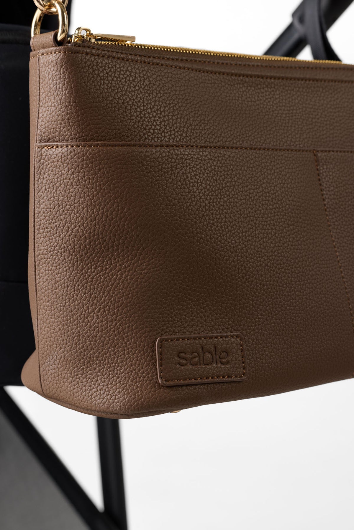 Pram Caddy Bag - Chocolate Vegan Leather