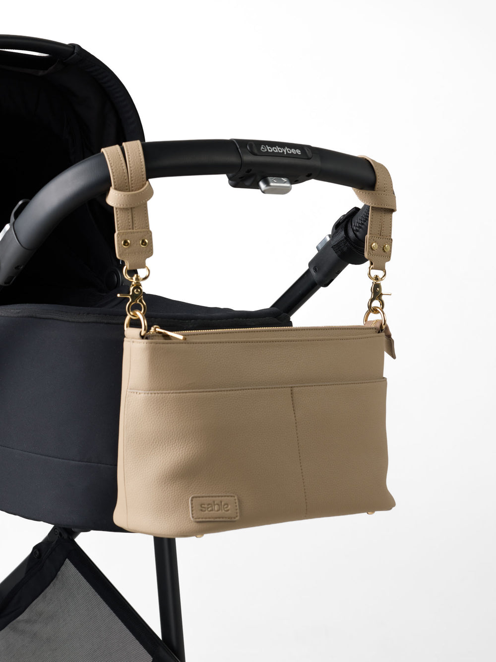 Signature Pram Caddy Bag Bundle - Taupe Vegan Leather