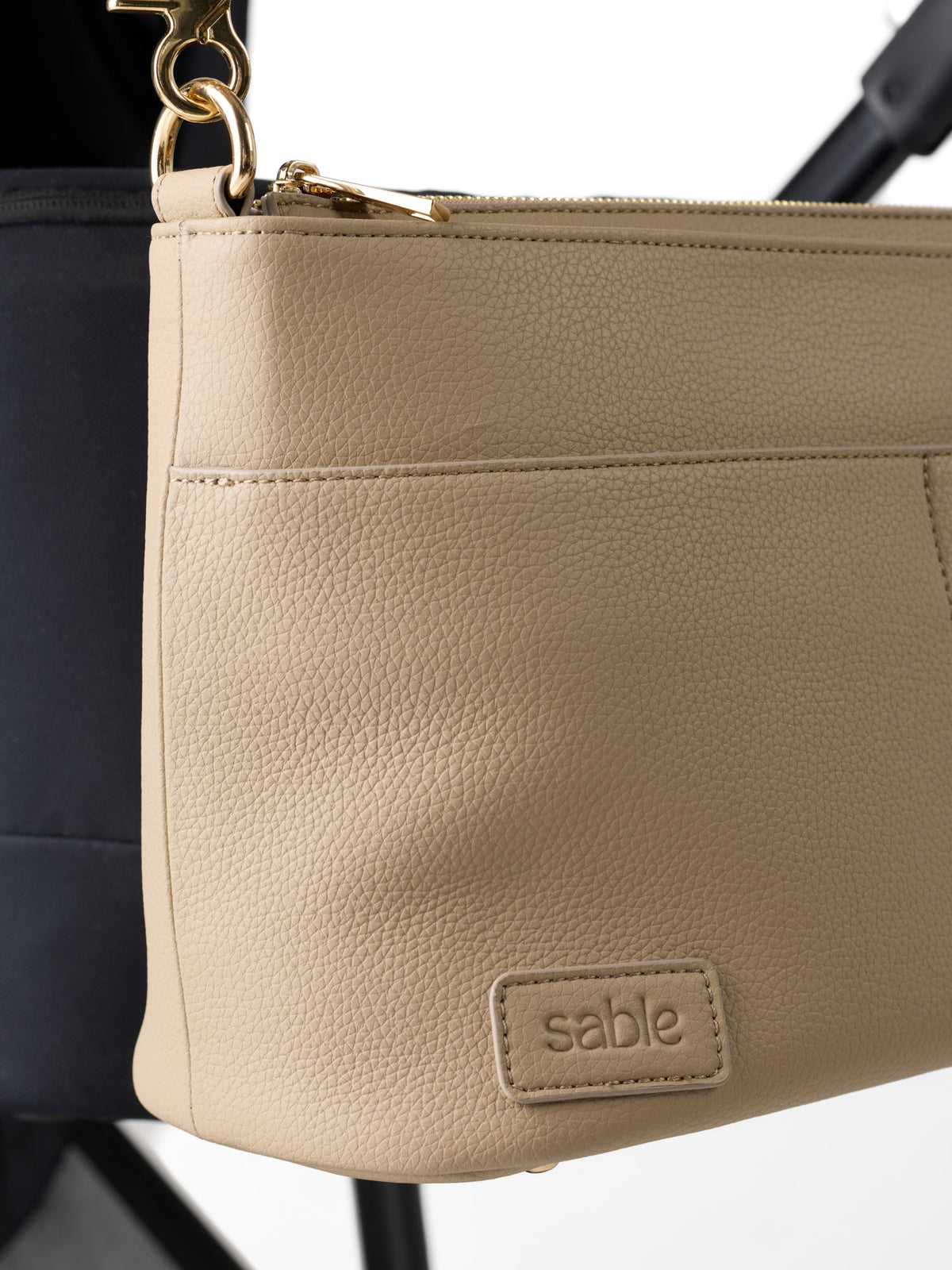 Signature Pram Caddy Bag Bundle - Taupe Vegan Leather