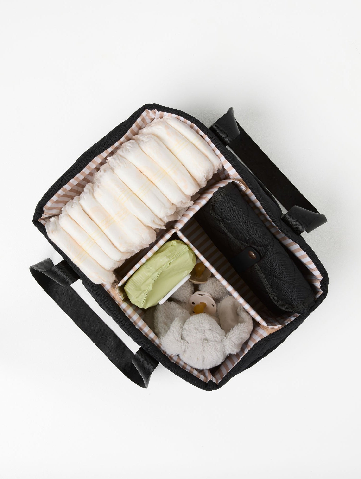 Black Quilted Nappy Caddy quilted nappy caddy for organising nursery and baby change essentials newborn nursery must have