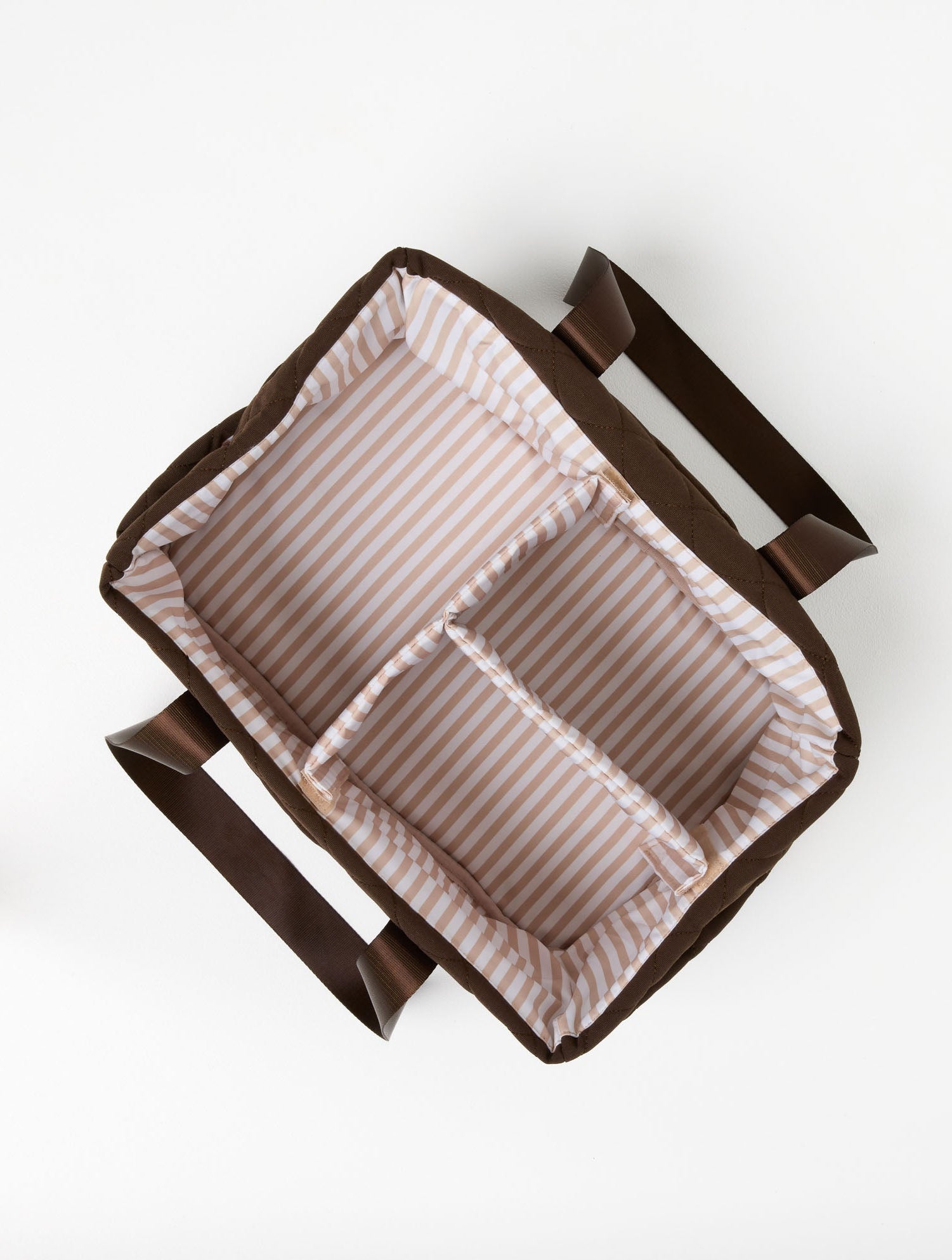 Chocolate Quilted Nappy Caddy quilted nappy caddy for organising nursery and baby change essentials newborn nursery must have