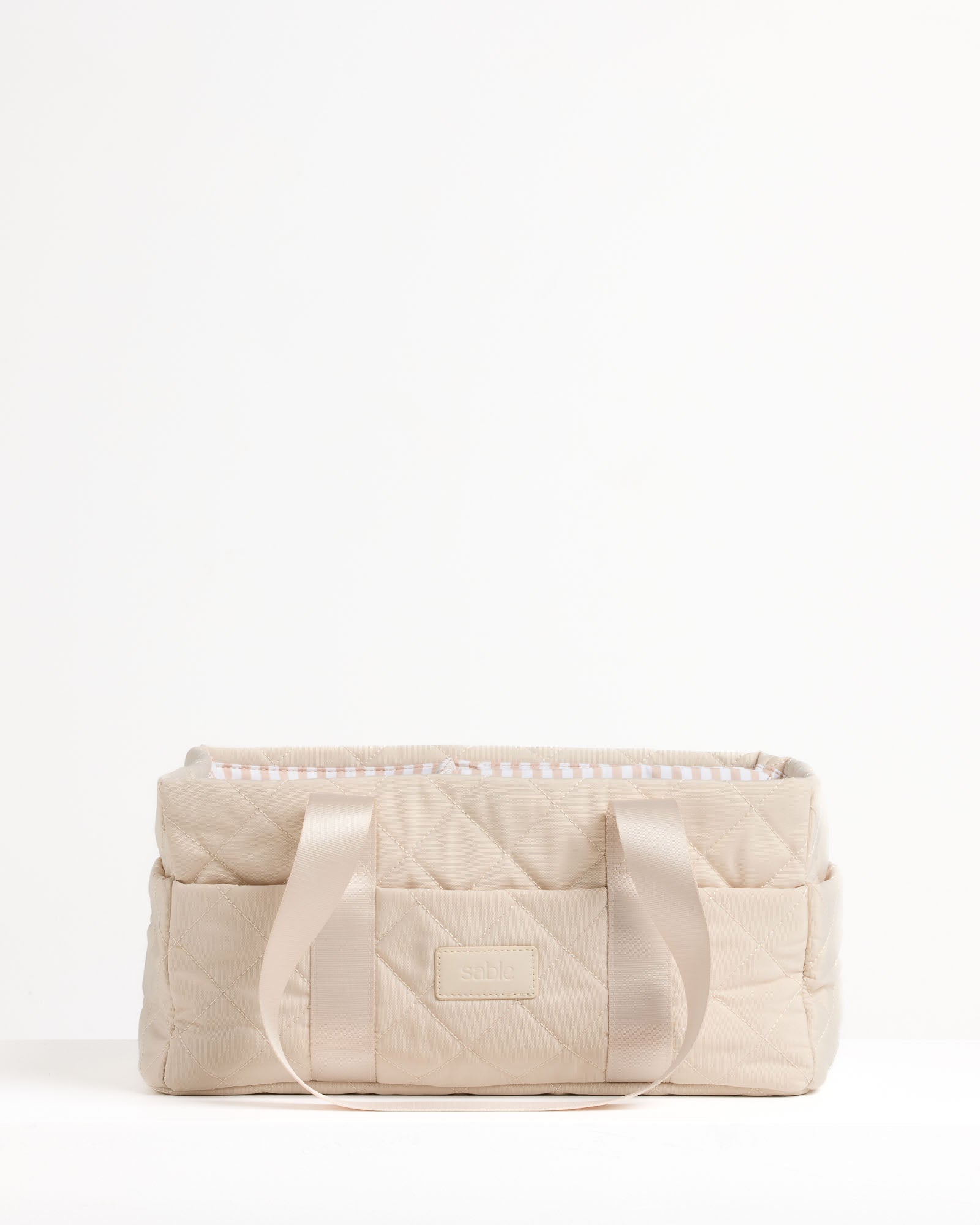 Sand Quilted Nappy Caddy