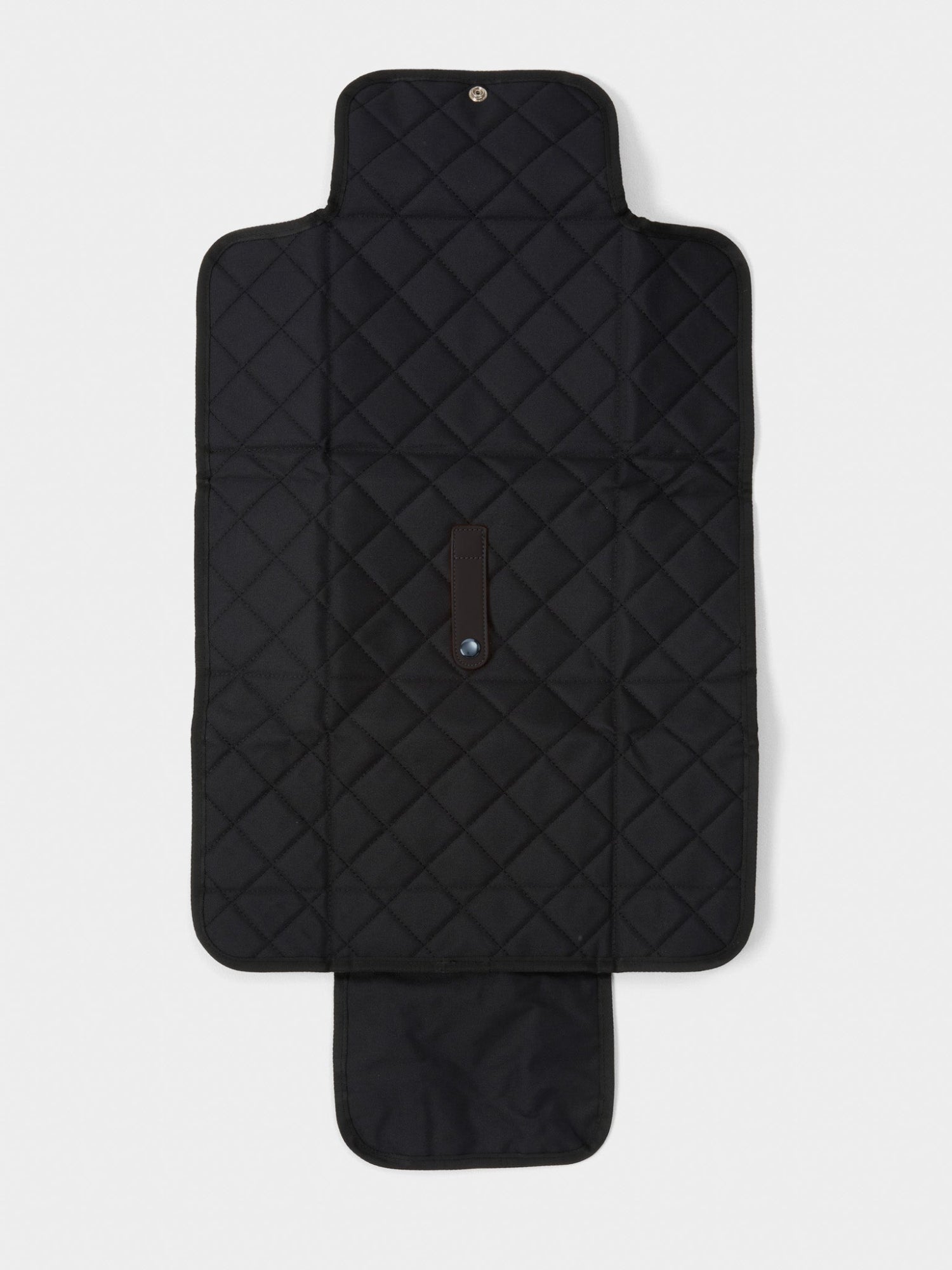 Black Quilted Change Mat quilted baby change mat for portable nappy changes and travel neutral nursery styling