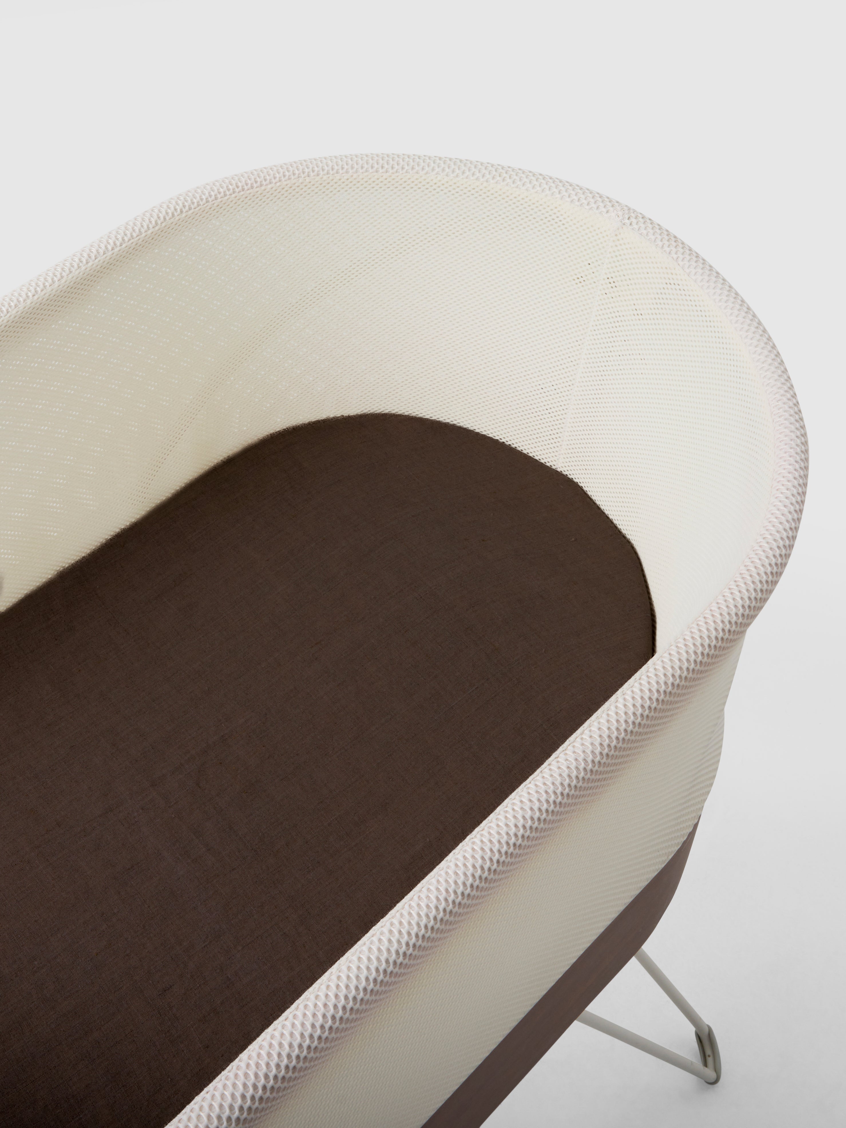 Chocolate Linen Bassinet Sheet