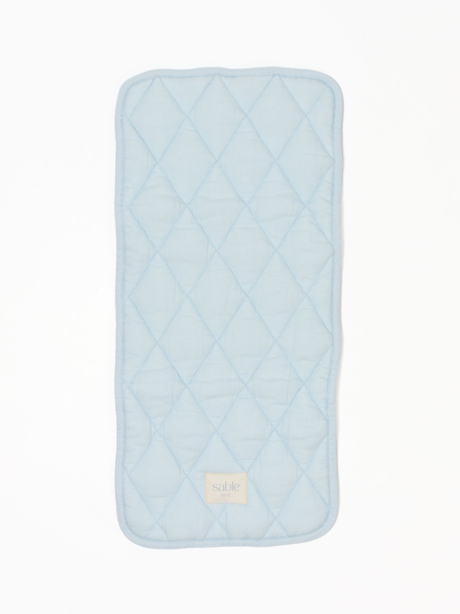 Linen Bassinet Liner - Soft Blue Gingham