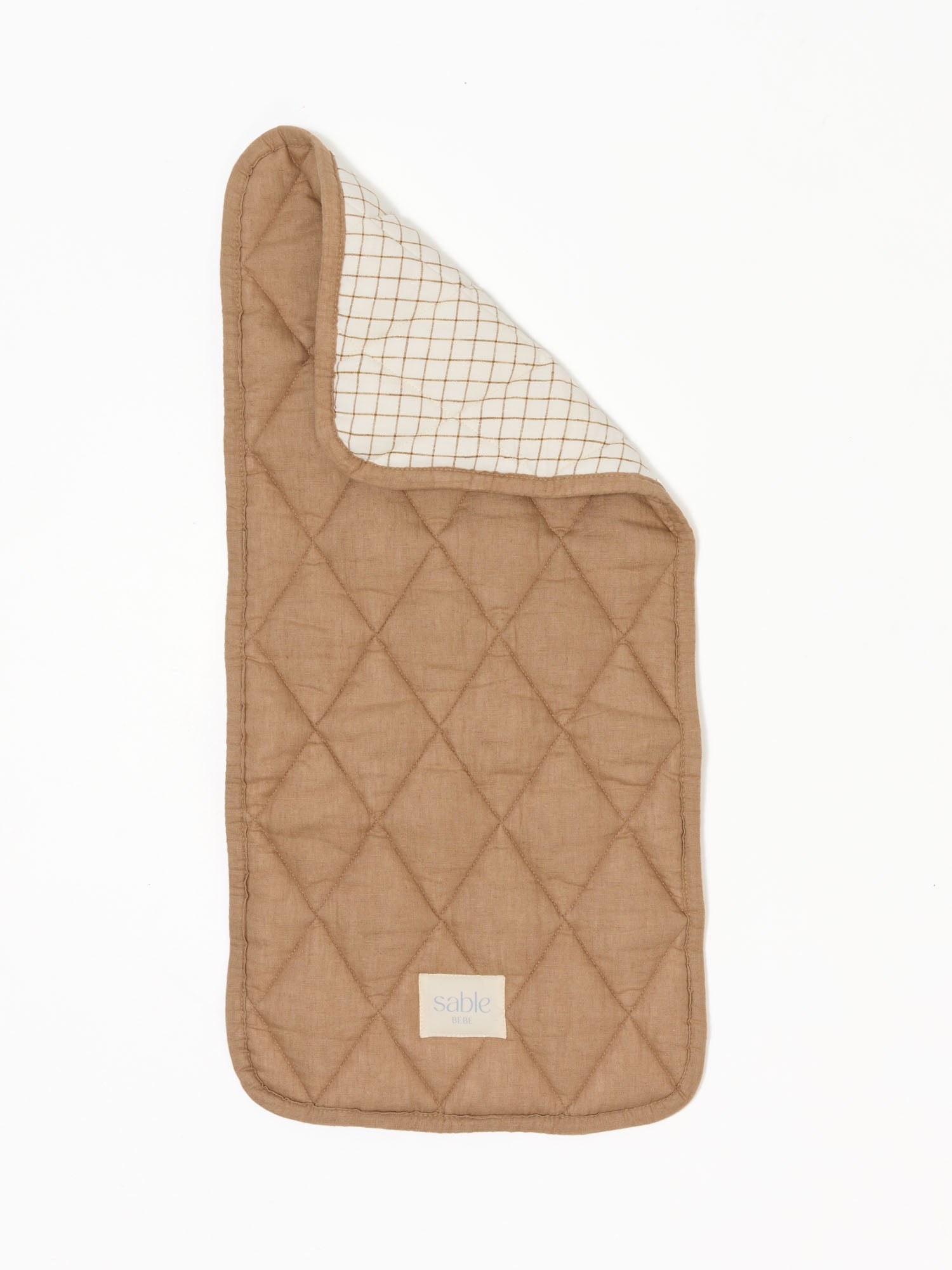 Linen Bassinet Liner - Cinnamon Check