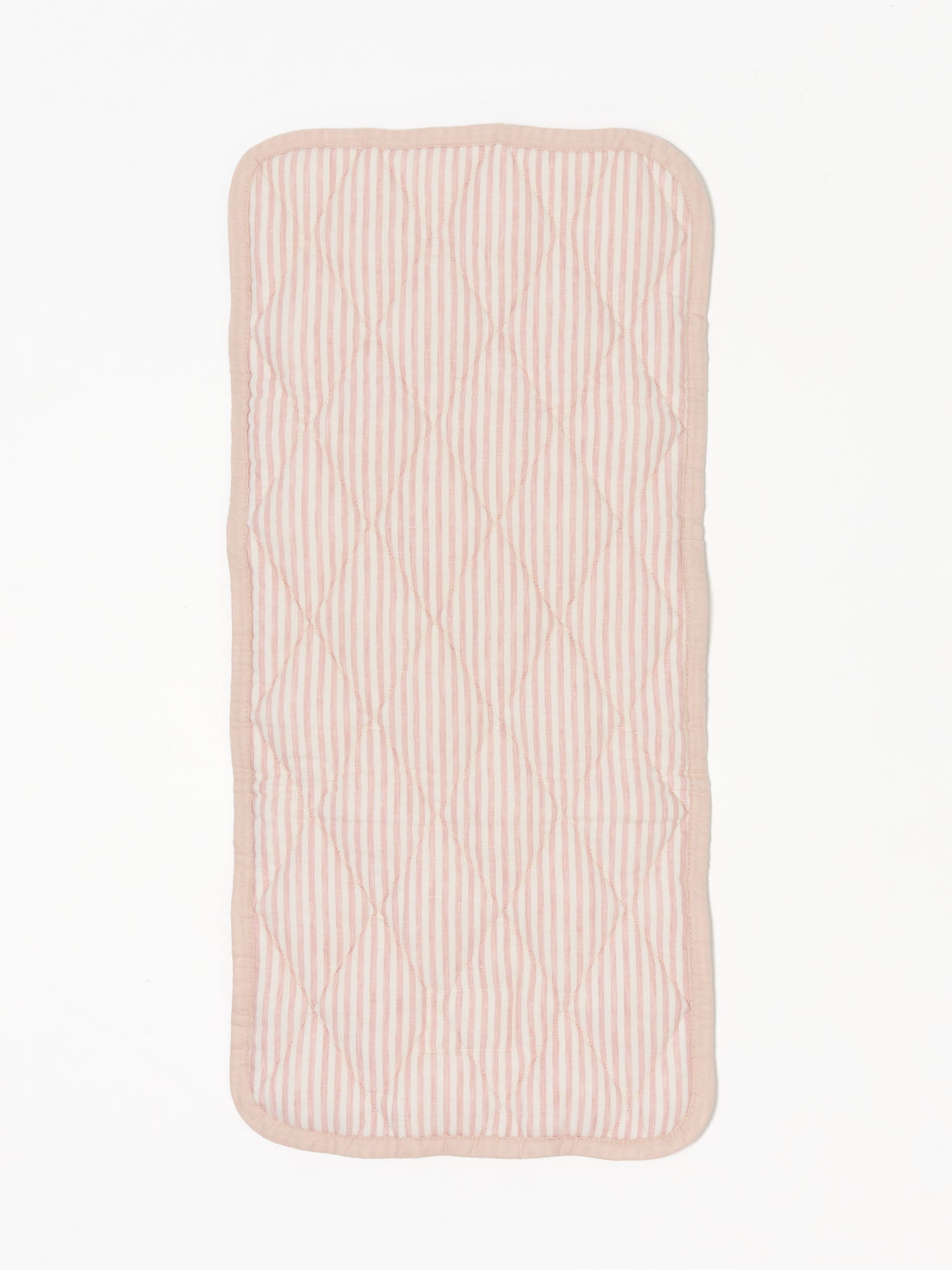 Linen Bassinet Liner - Pink Striped
