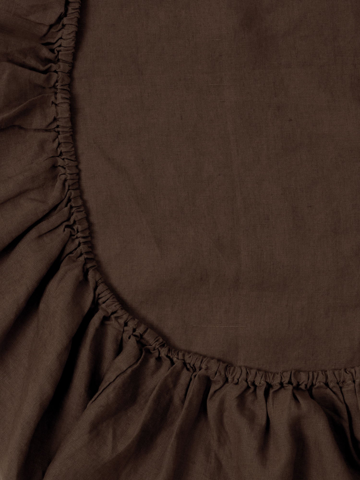 Chocolate Linen Bassinet Sheet
