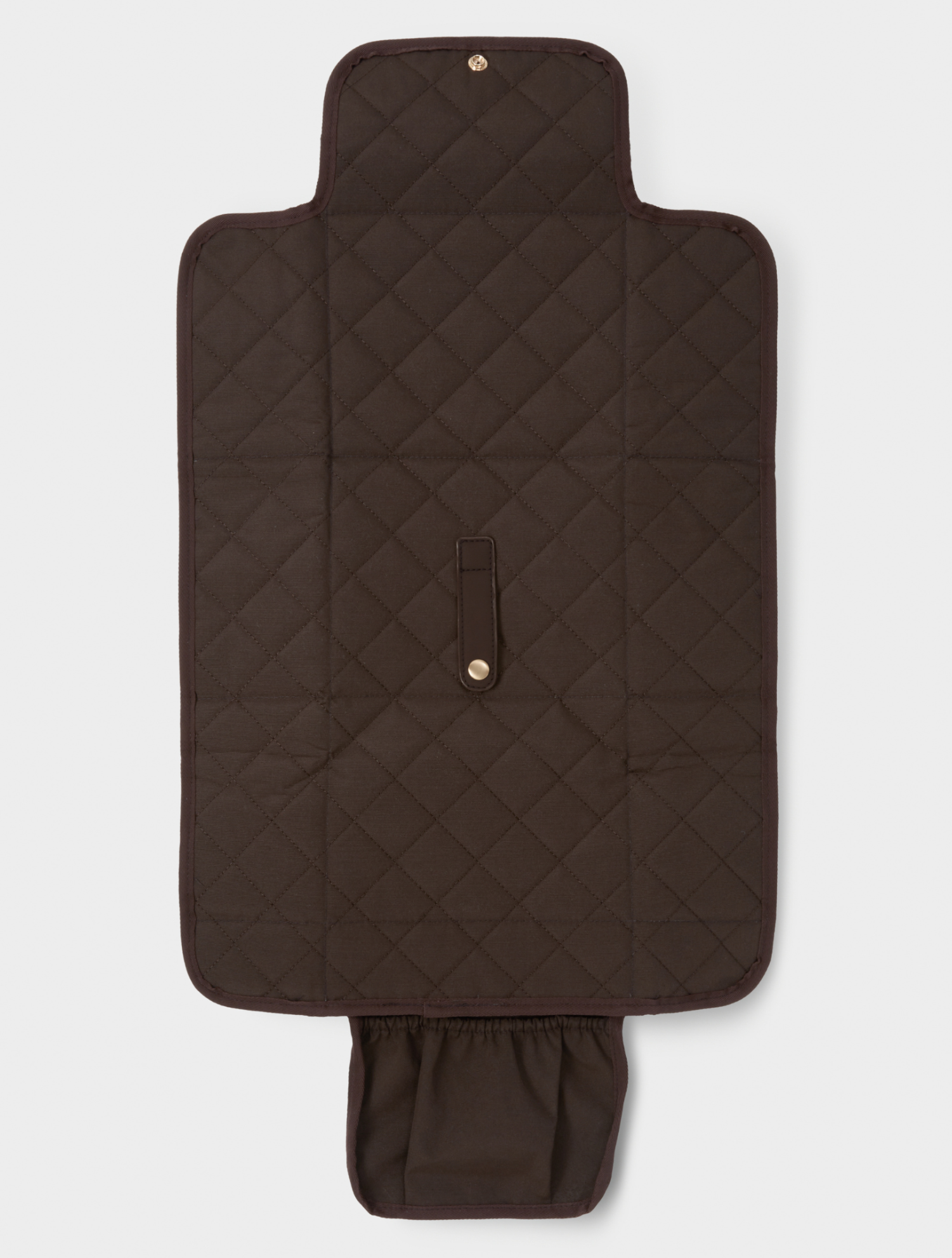 Chocolate Quilted Change Mat quilted baby change mat for portable nappy changes and travel neutral nursery styling