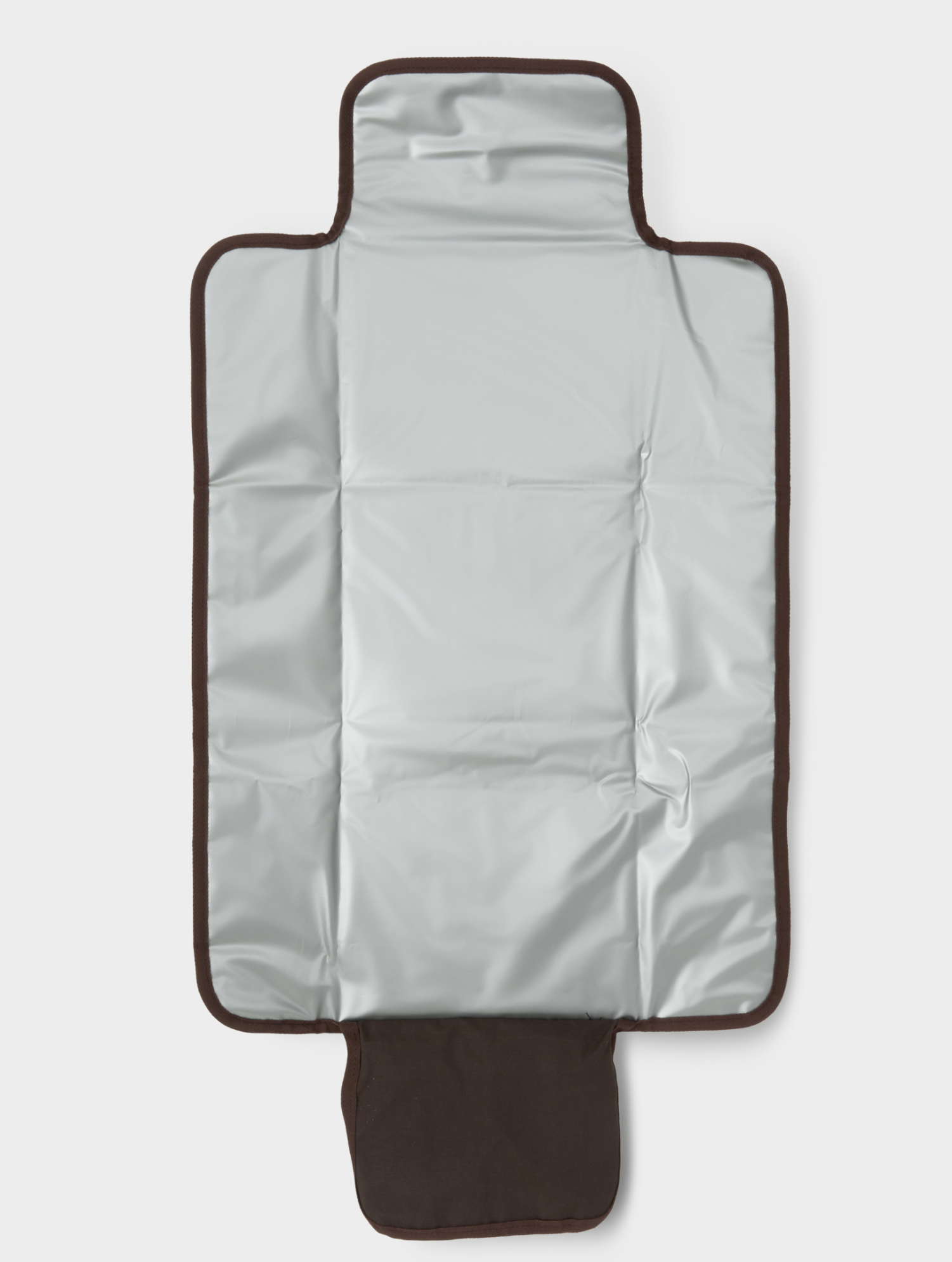 Chocolate Quilted Change Mat quilted baby change mat for portable nappy changes and travel 100% pure linen baby bedding