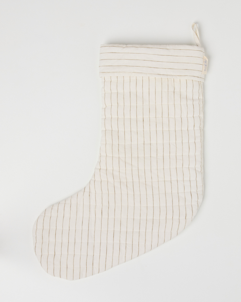 Keepsake linen stocking for baby gifts
