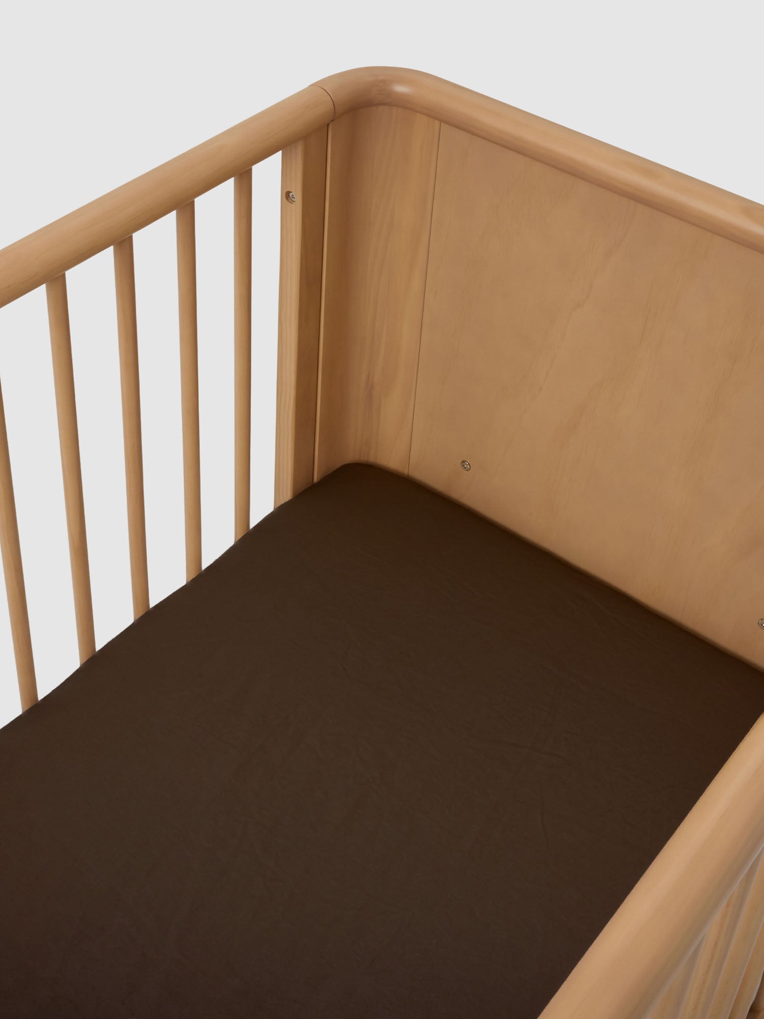 Chocolate Linen Cot Sheet