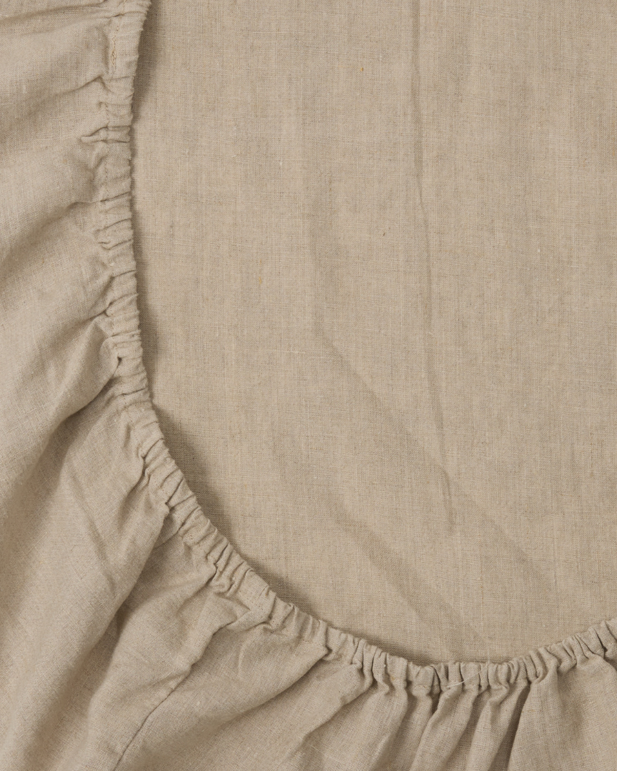 Natural Linen Cot Sheet