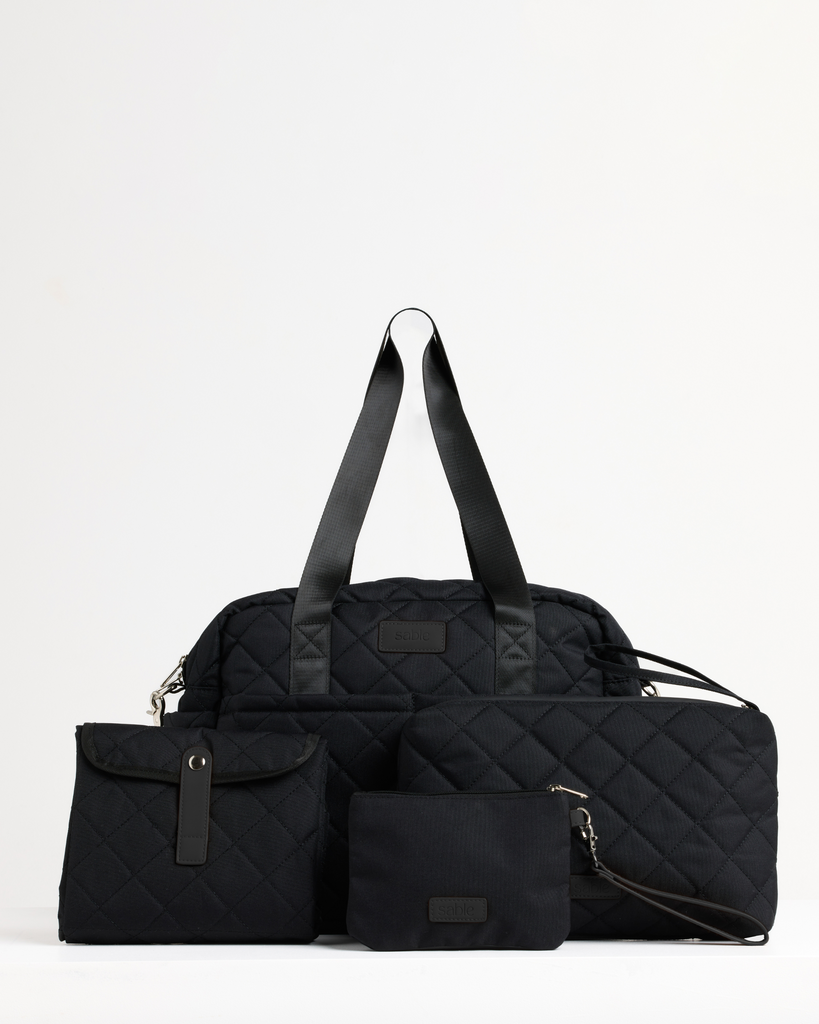 Best black nappy bag set for newborn essentials