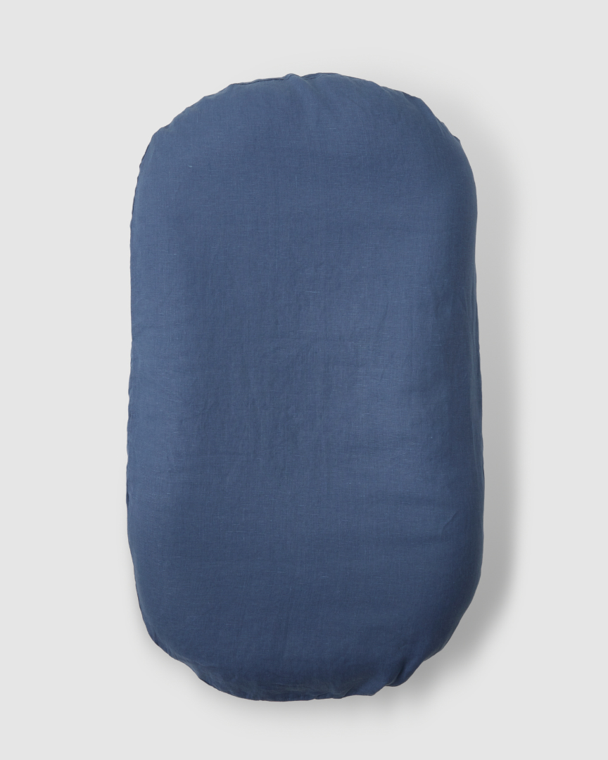 Linen Social Baby Lounger | Marine Blue