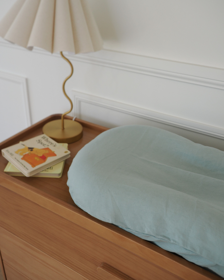 Linen Social Baby Lounger | Seafoam