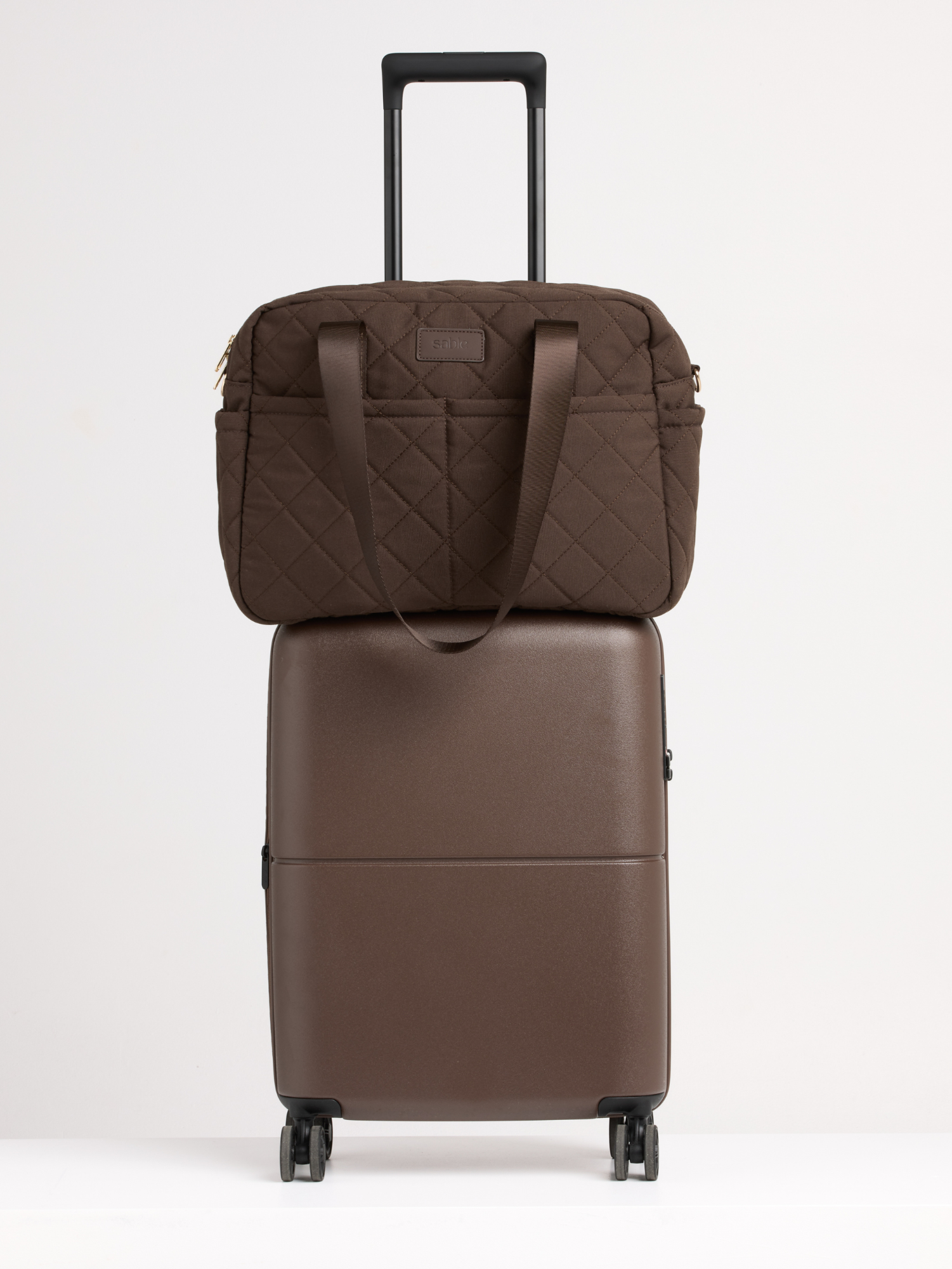 Chocolate Quilted Nappy Bag quilted nappy bag with spacious storage for baby travel and everyday parenting everyday parenting essential