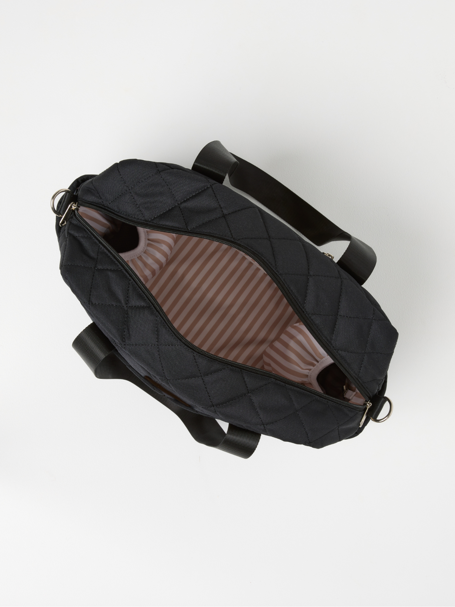 Black Quilted Nappy Bag quilted nappy bag with spacious storage for baby travel and everyday parenting premium baby essentials