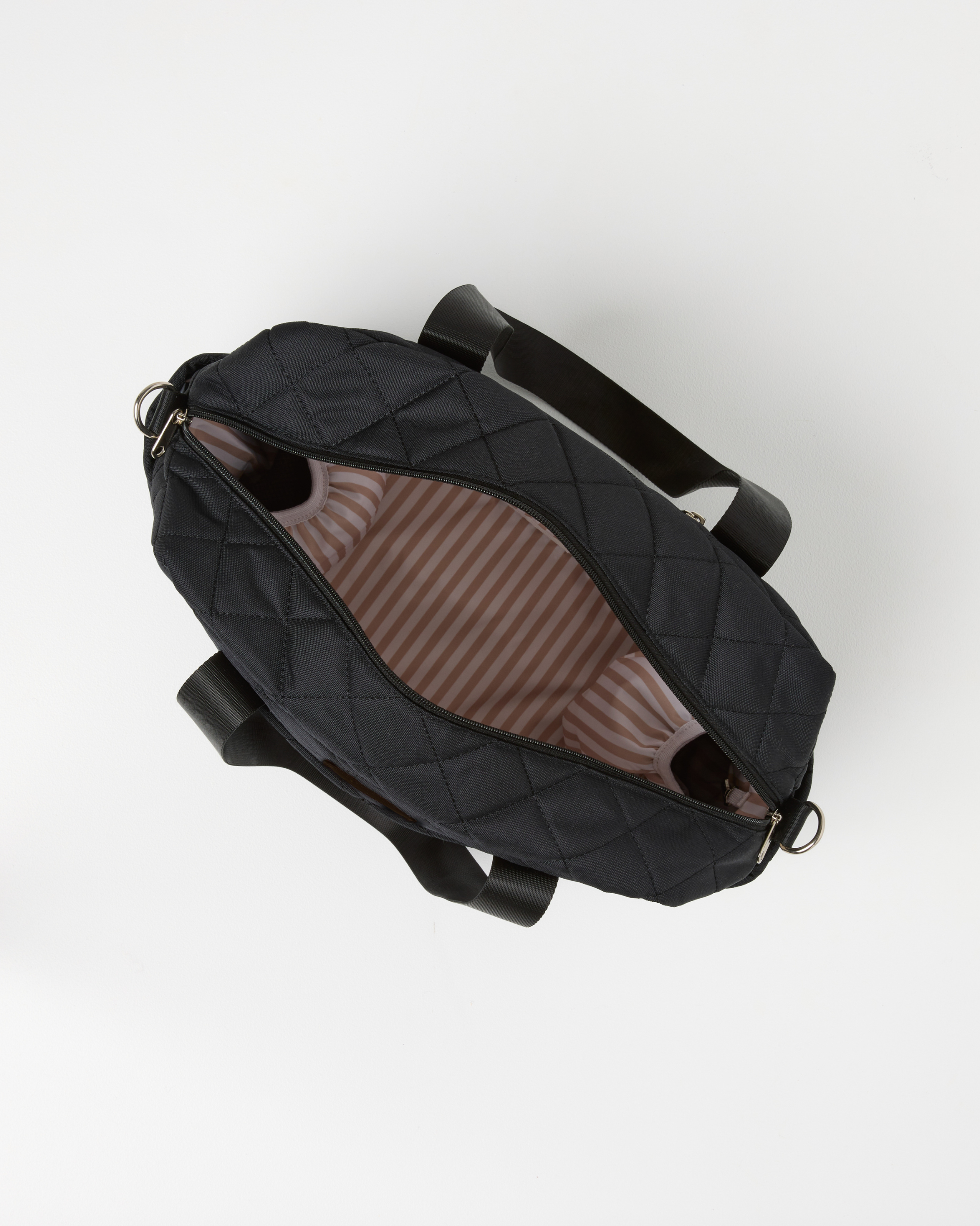 Unisex black nappy bag for mums and dads