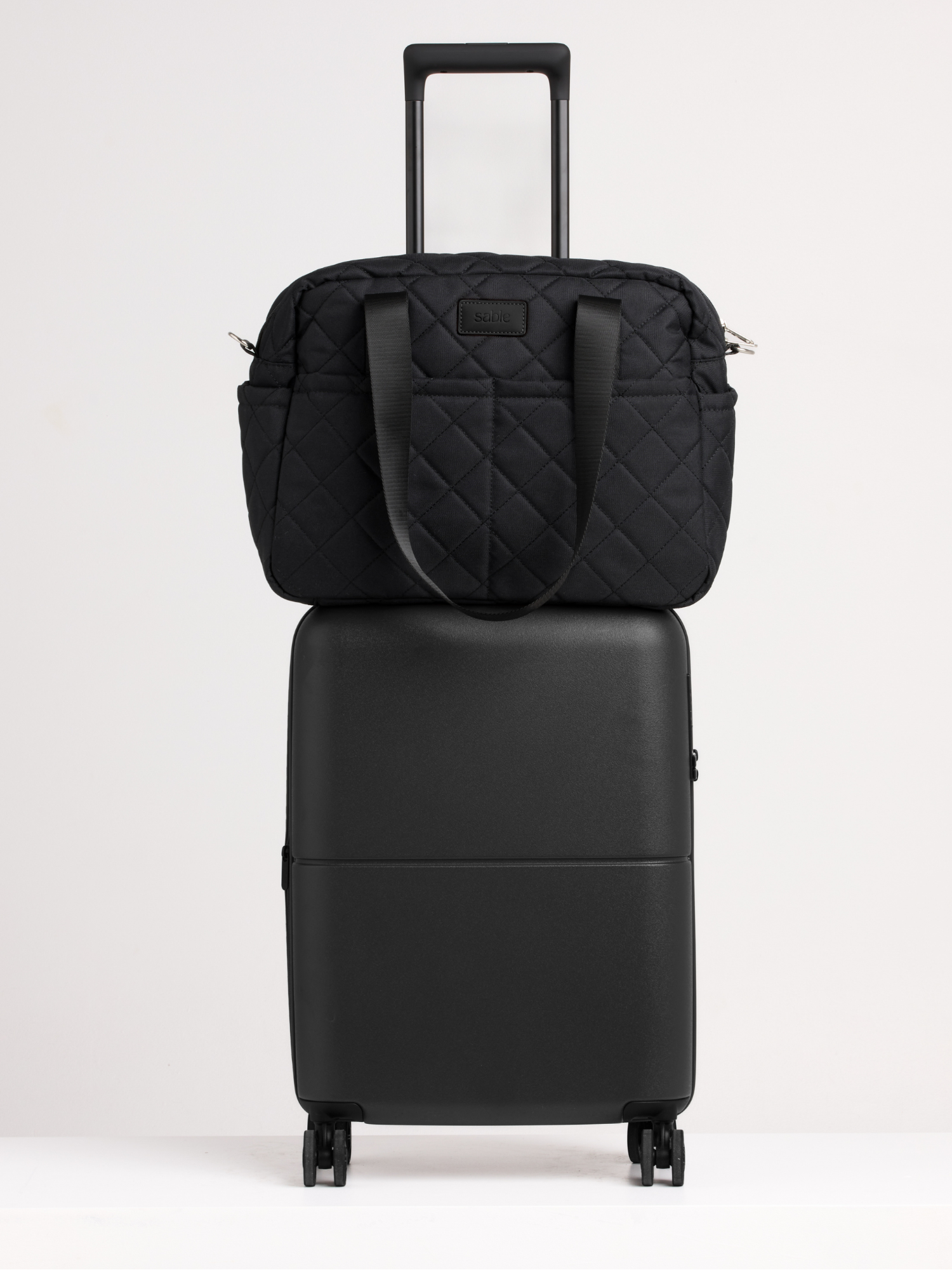 Black Quilted Nappy Bag quilted nappy bag with spacious storage for baby travel and everyday parenting baby shower gift idea