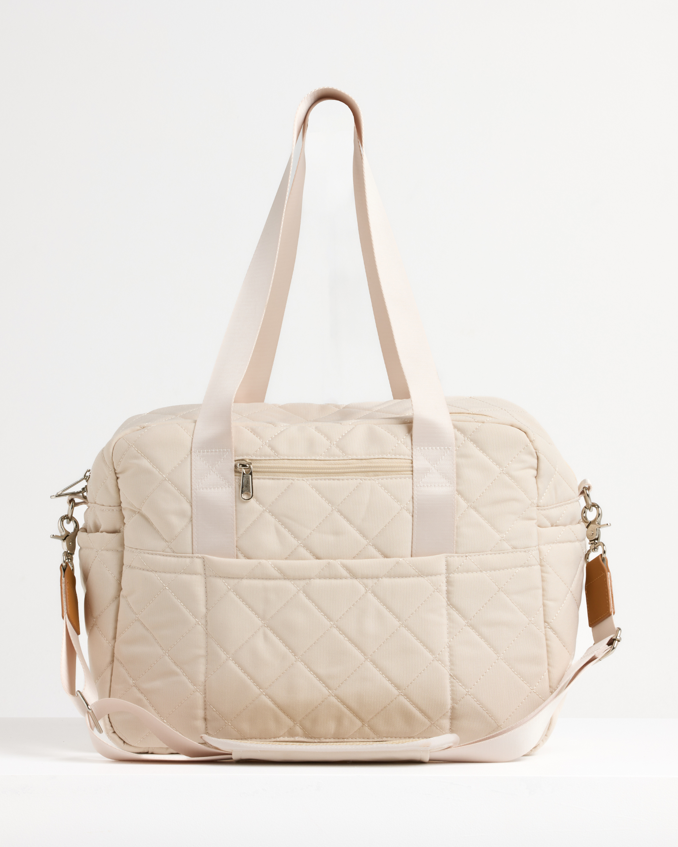 Spacious beige baby bag for newborn essentials