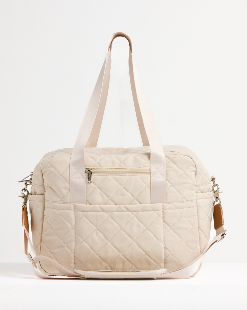 Spacious beige baby bag for newborn essentials