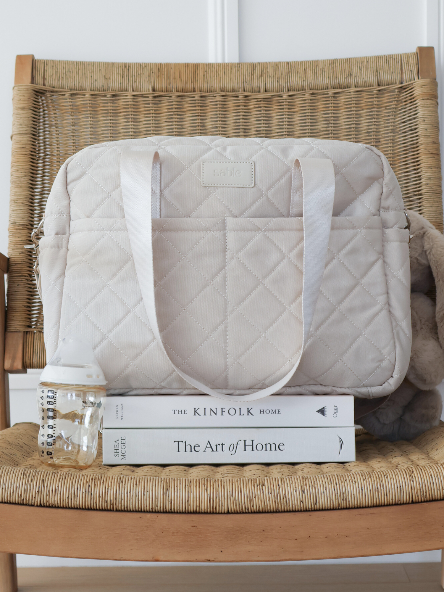 Sand Quilted Nappy Bag quilted nappy bag with spacious storage for baby travel and everyday parenting everyday parenting essential