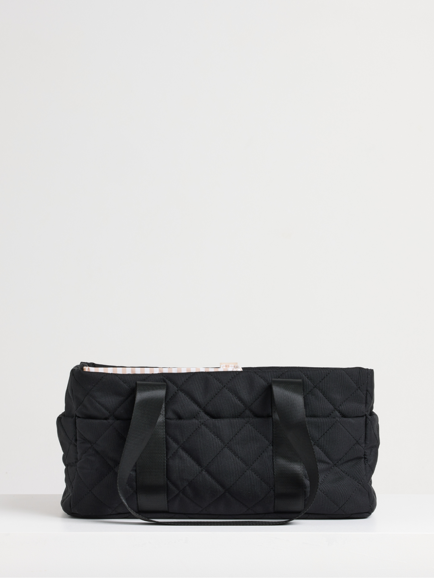 Black Quilted Nappy Caddy quilted nappy caddy for organising nursery and baby change essentials newborn nursery must have