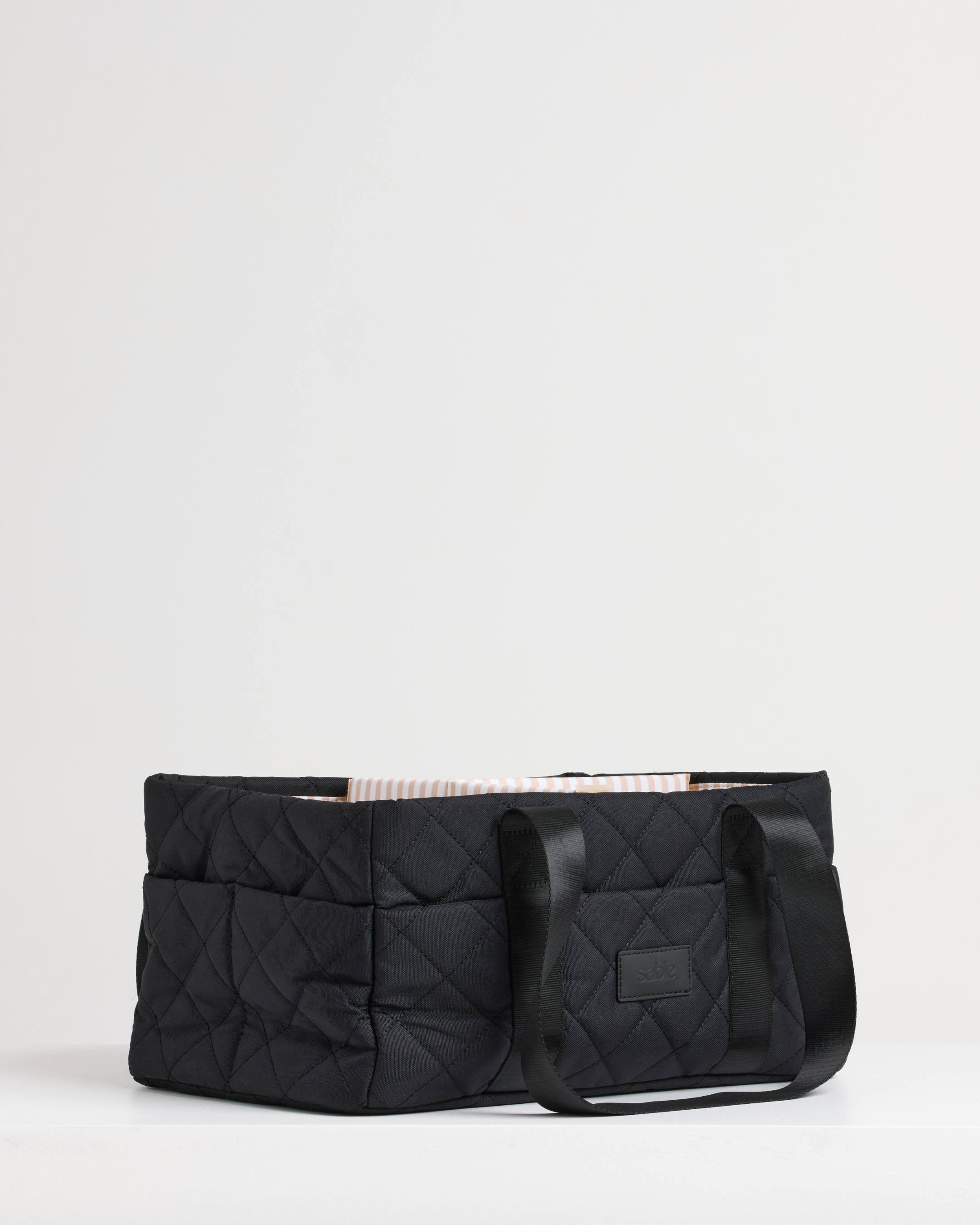 Black Quilted Nappy Caddy