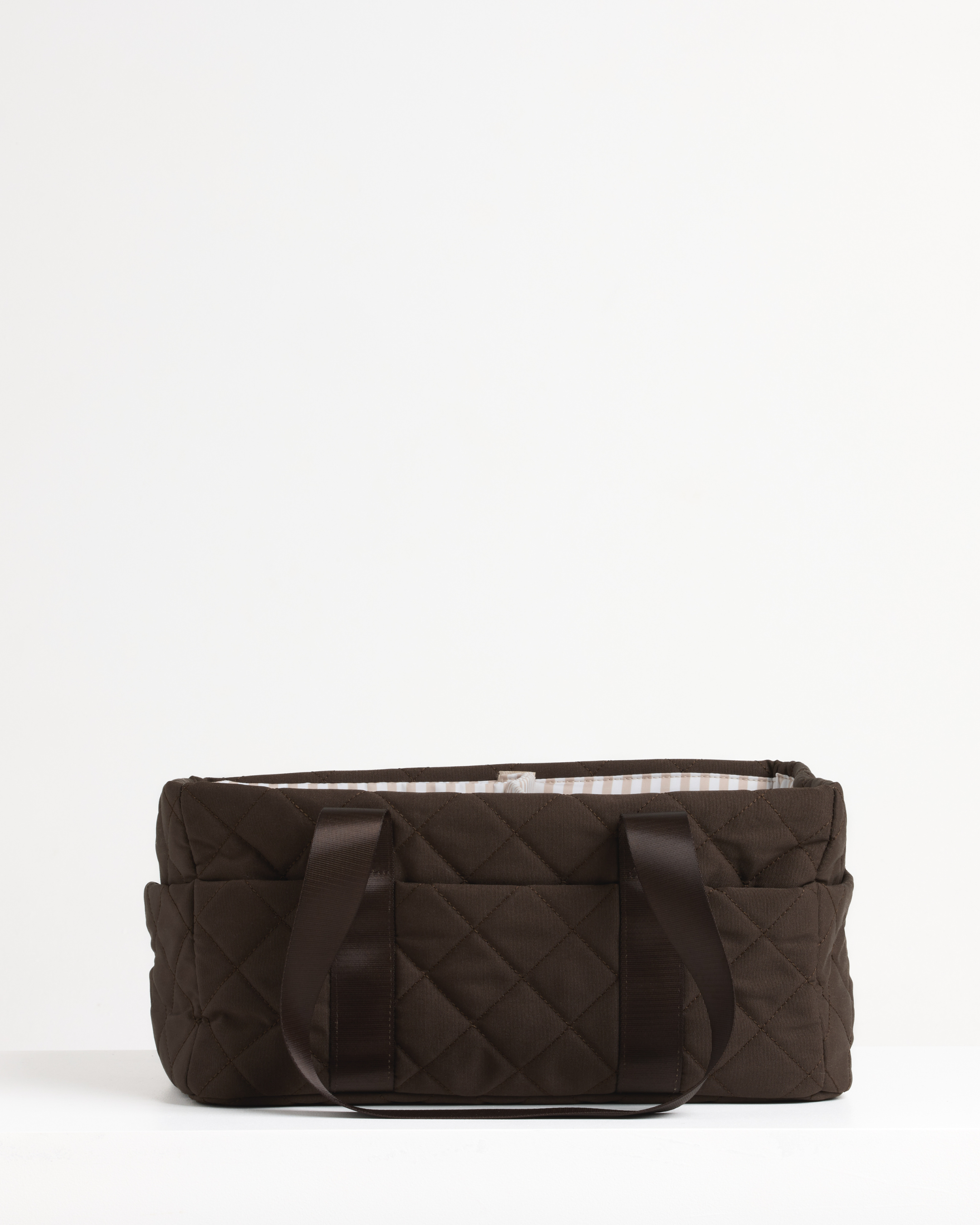 Chocolate Quilted Nappy Caddy