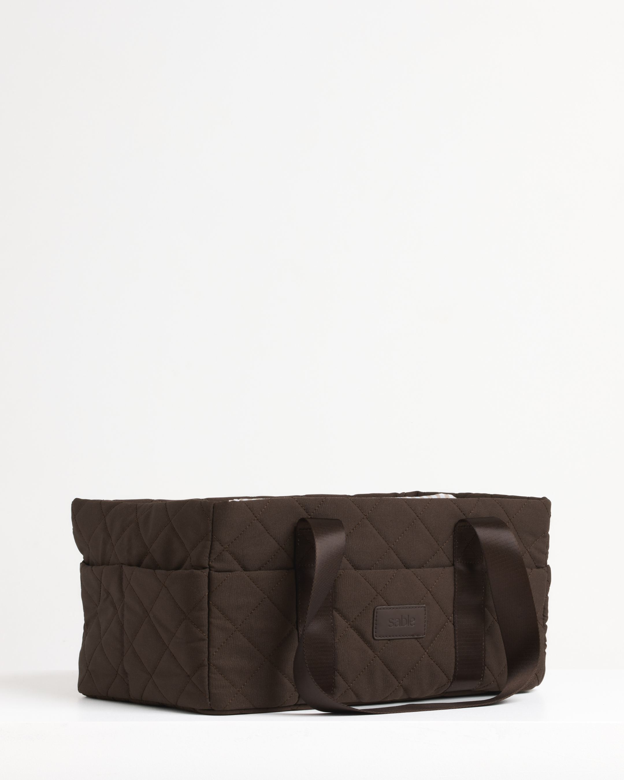 Chocolate Quilted Nappy Caddy