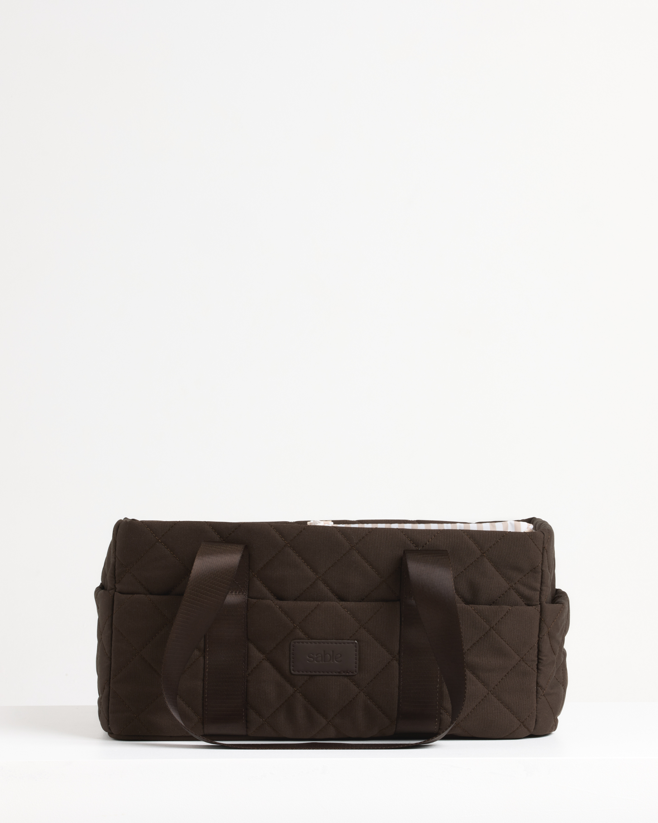 Chocolate Quilted Nappy Caddy