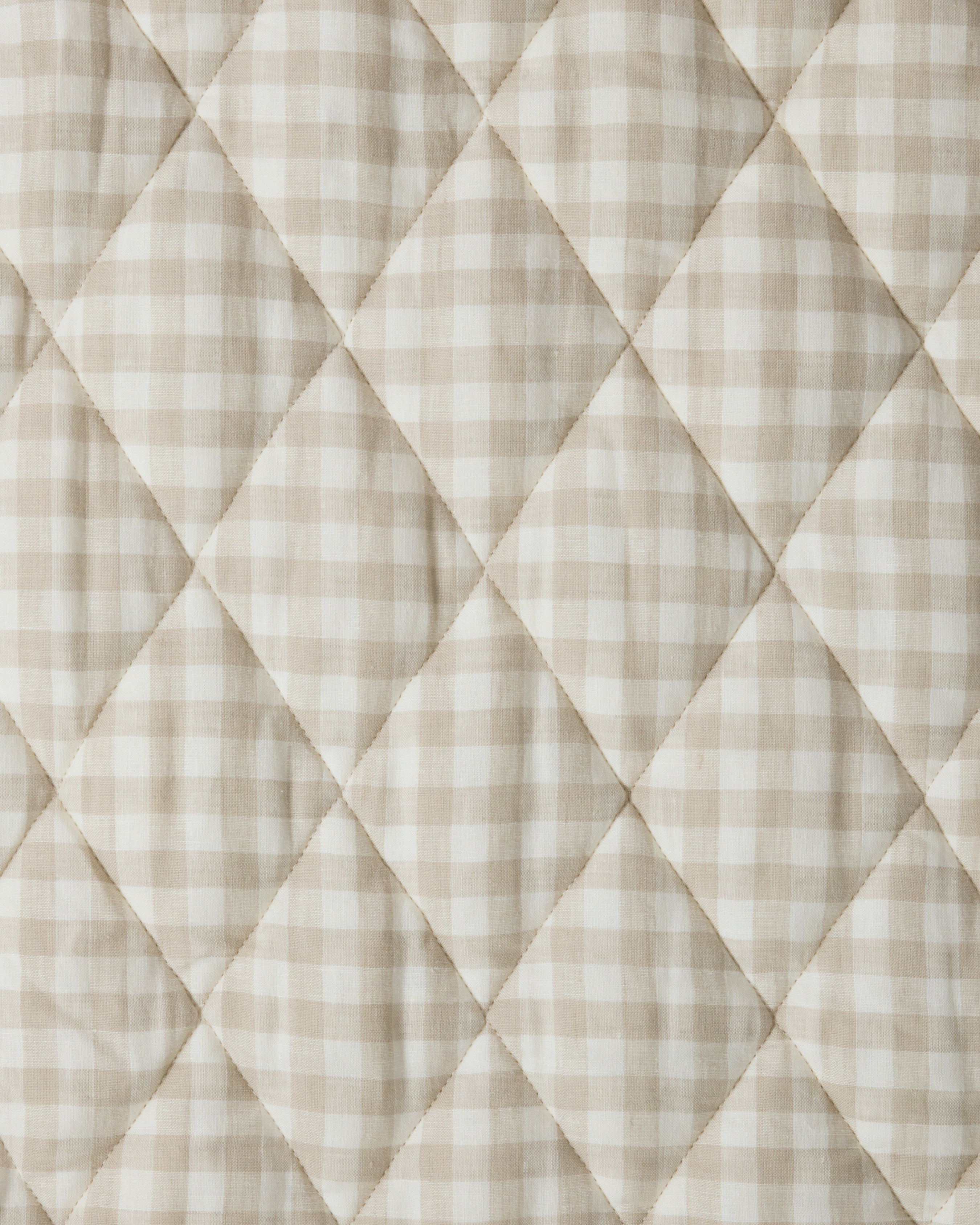 Quilted Linen Playmat in Dove Grey Gingham
