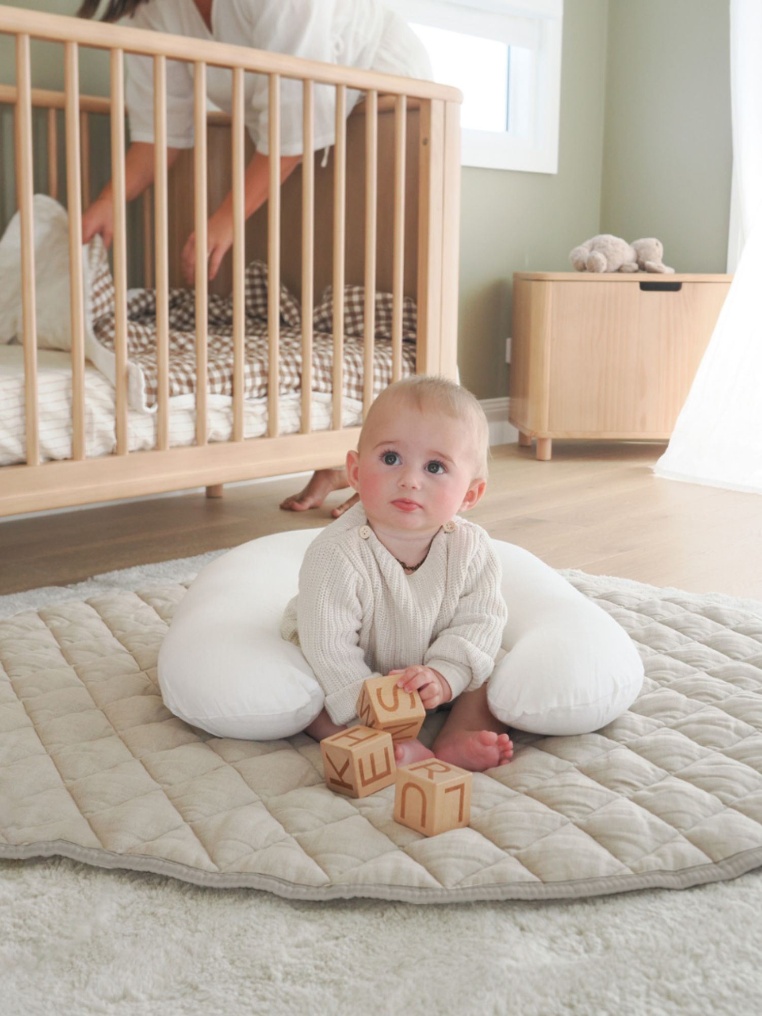 Linen Baby Playmat - Oatmeal (Samples & Seconds)