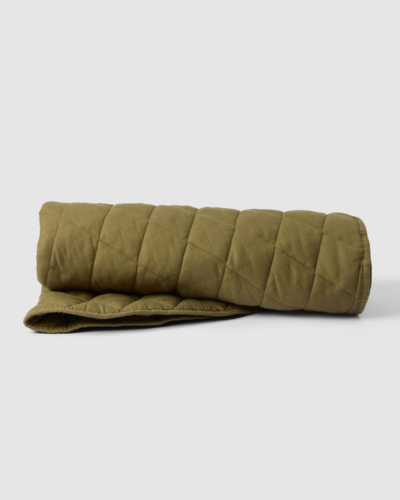 Soft linen mat for babies to lie and play on