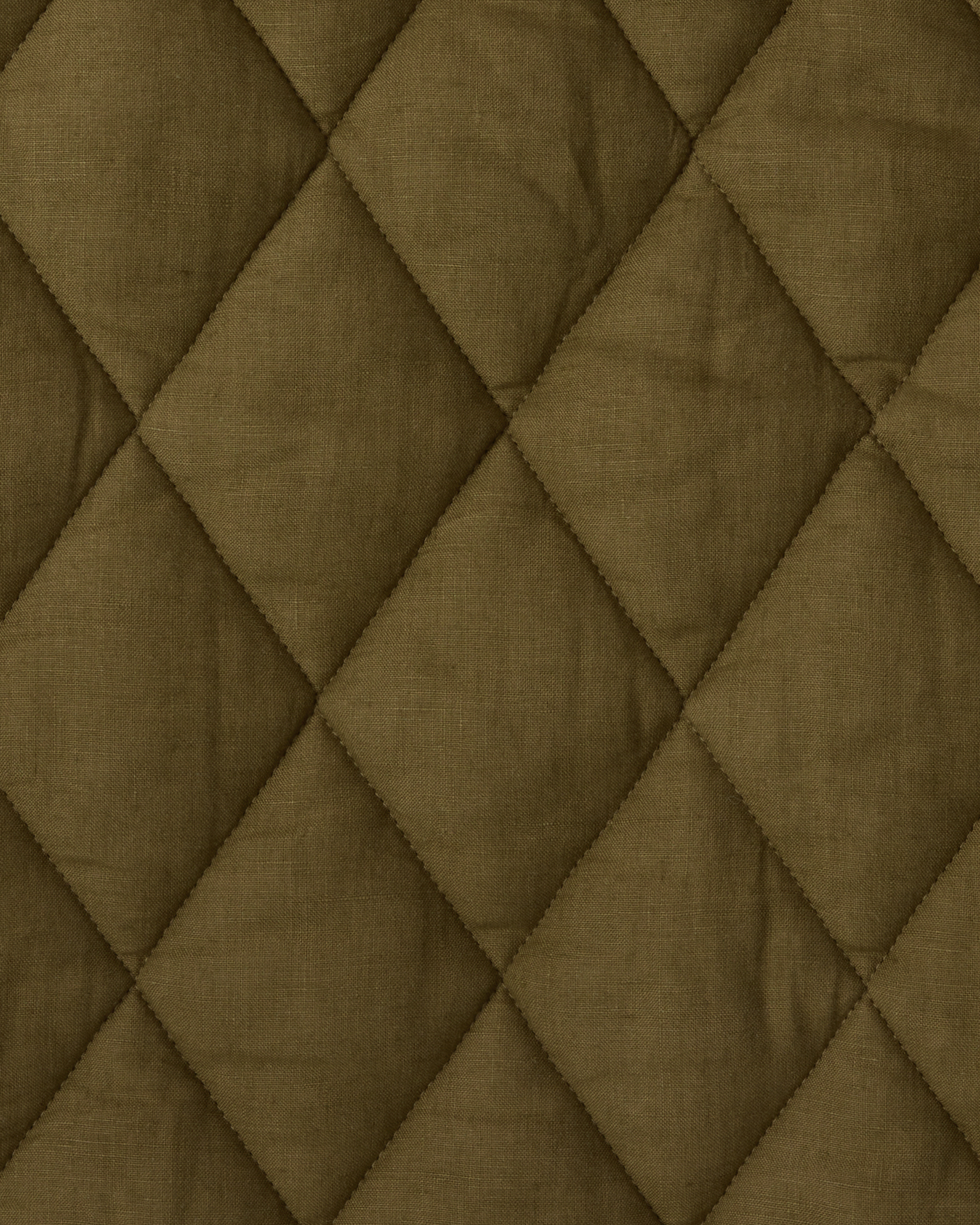 Quilted Linen Playmat in Olive
