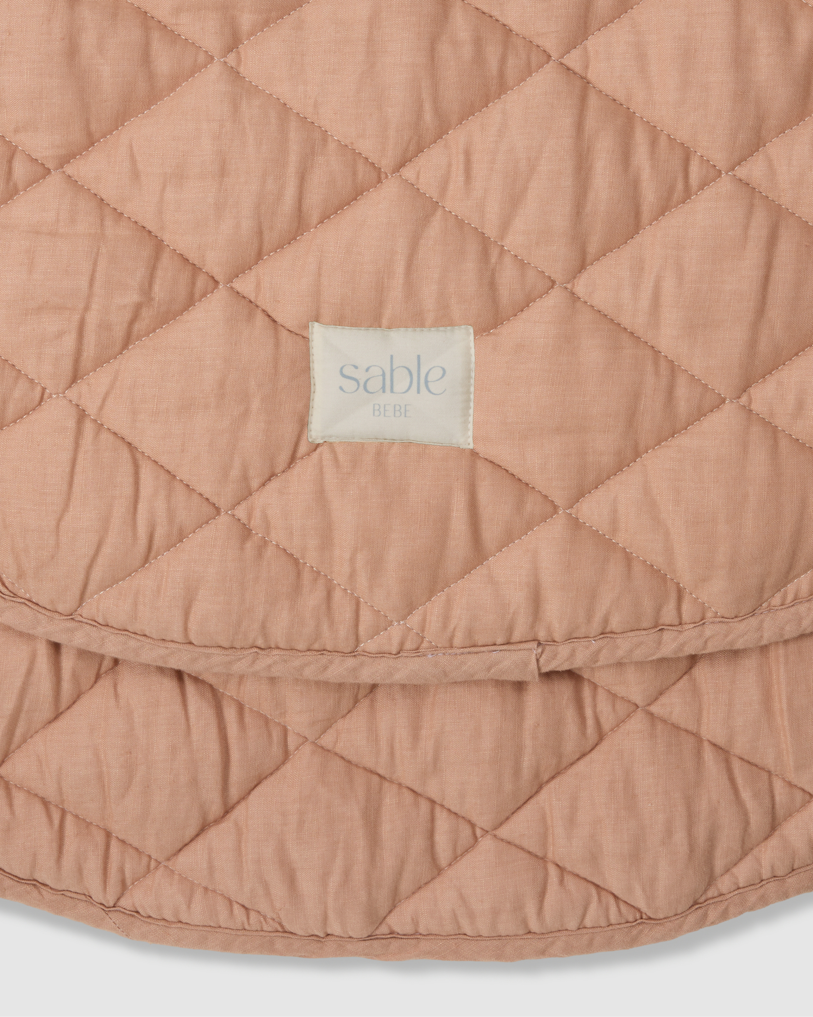 Baby floor mat in soft linen fabric