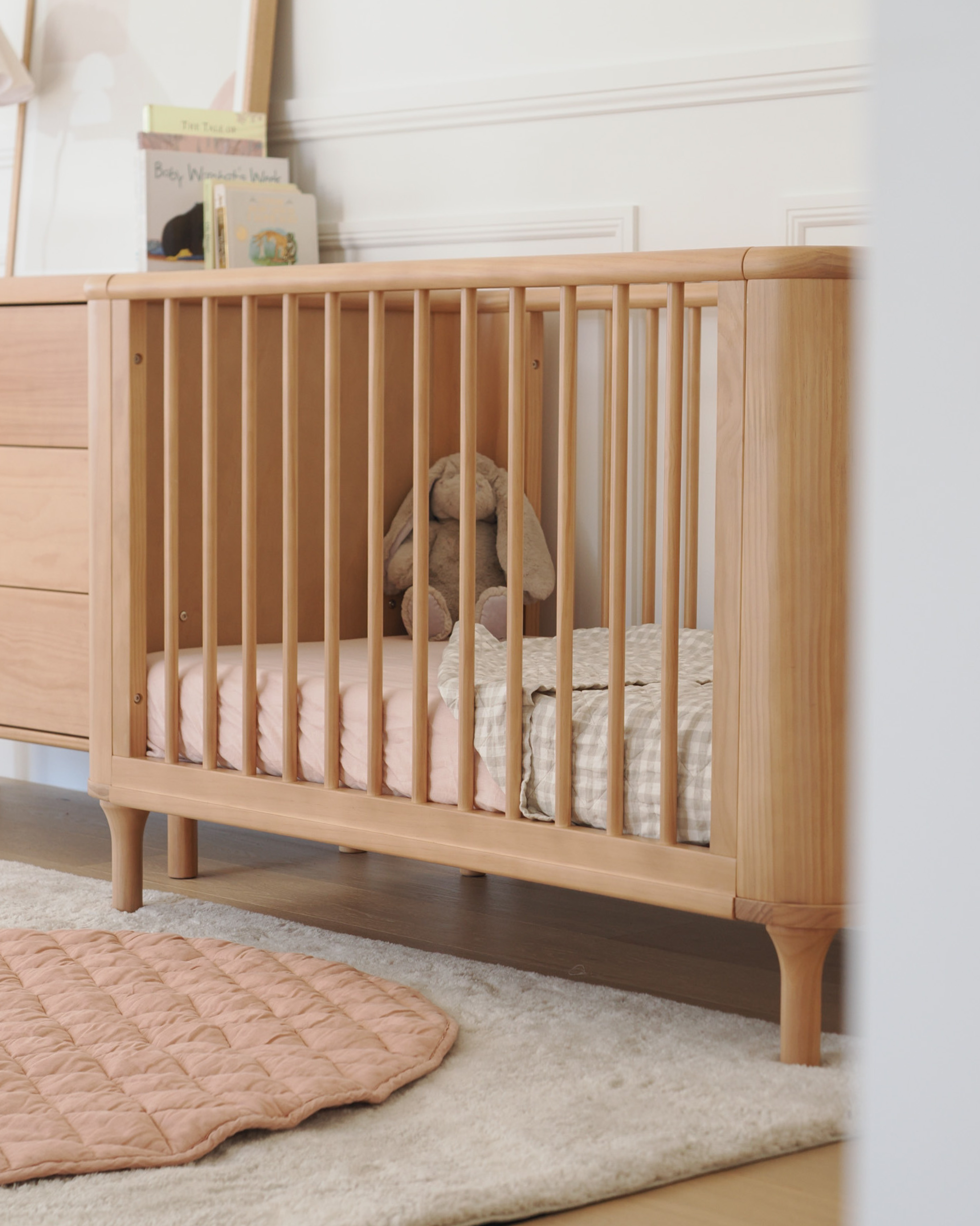 Natural linen playmat for floor time and rolling