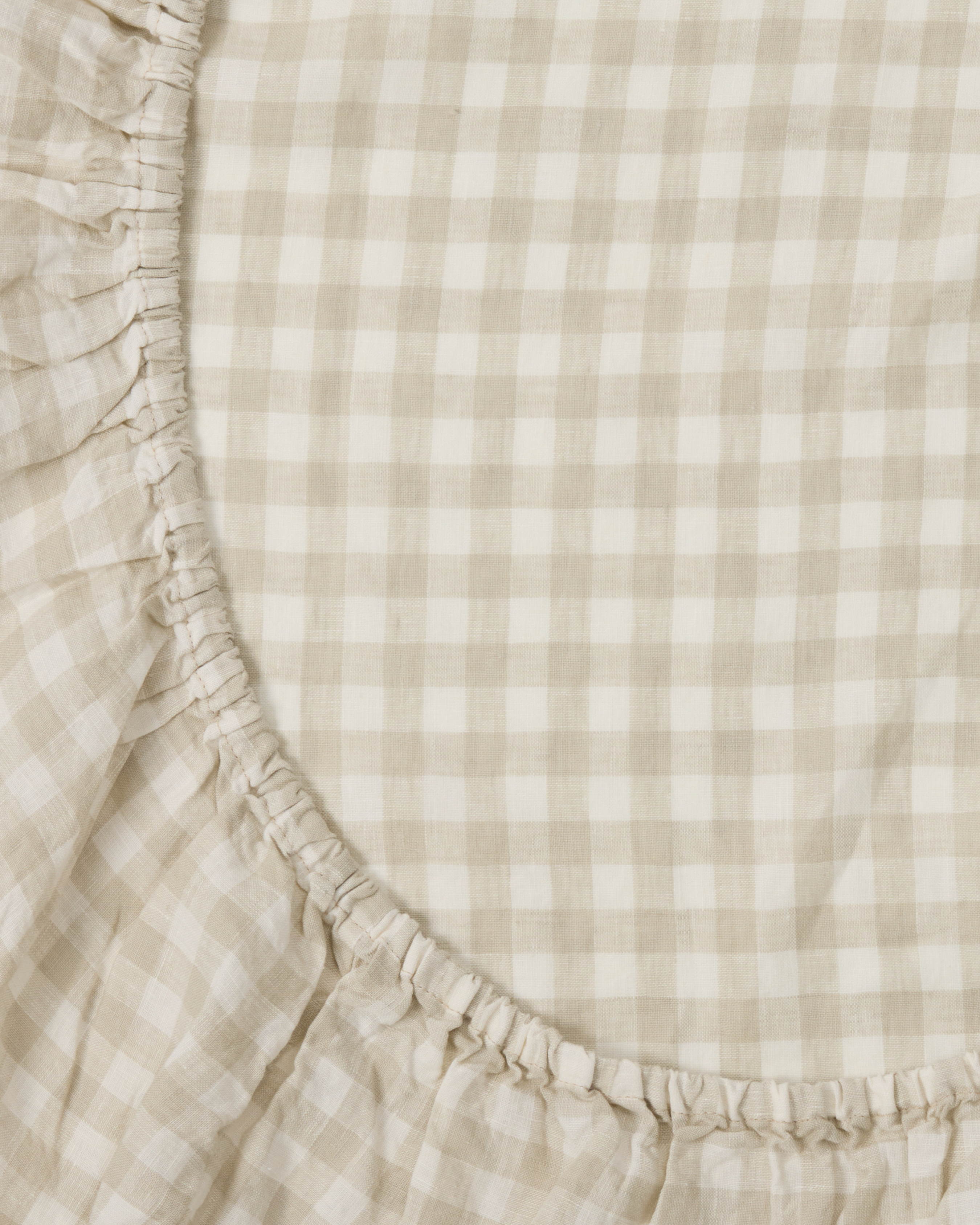 Natural linen sheet for bassinet mattress

