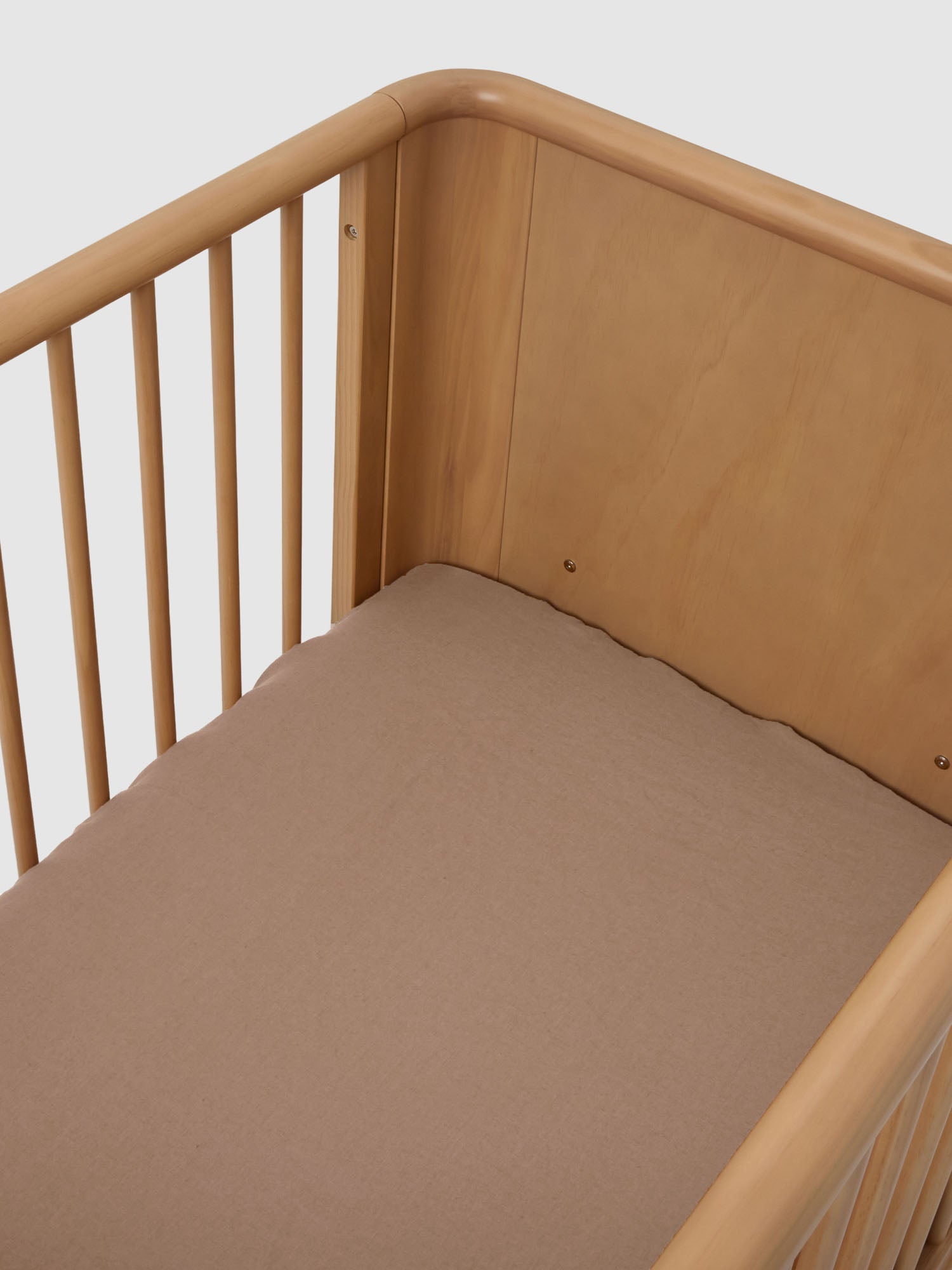 Linen Cot Sheet - Chestnut