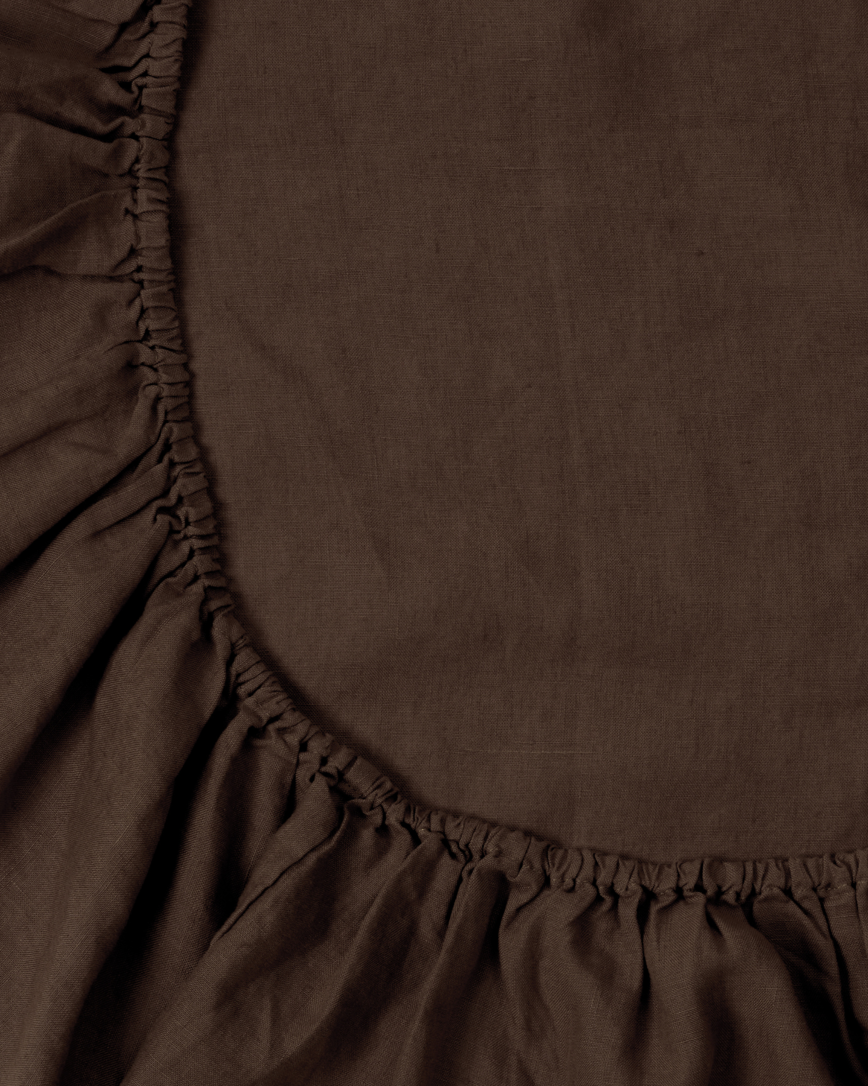 Chocolate Linen Bassinet Sheet
