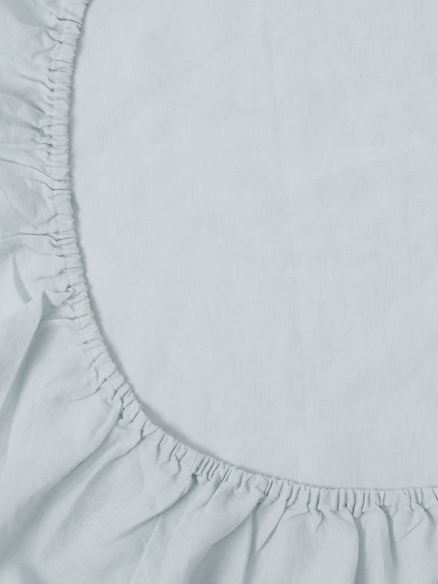 Linen Bassinet Sheet - Soft Blue