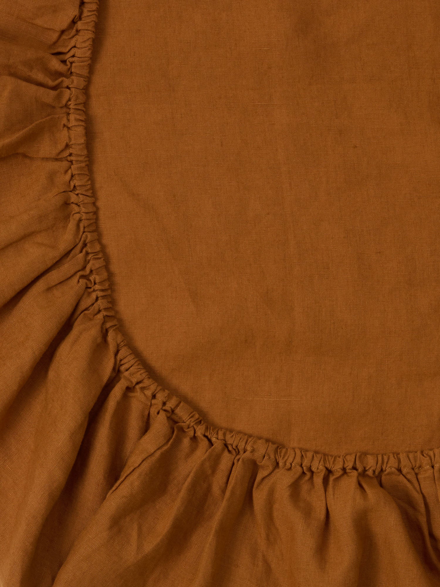 Linen Cot Sheet - Tobacco
